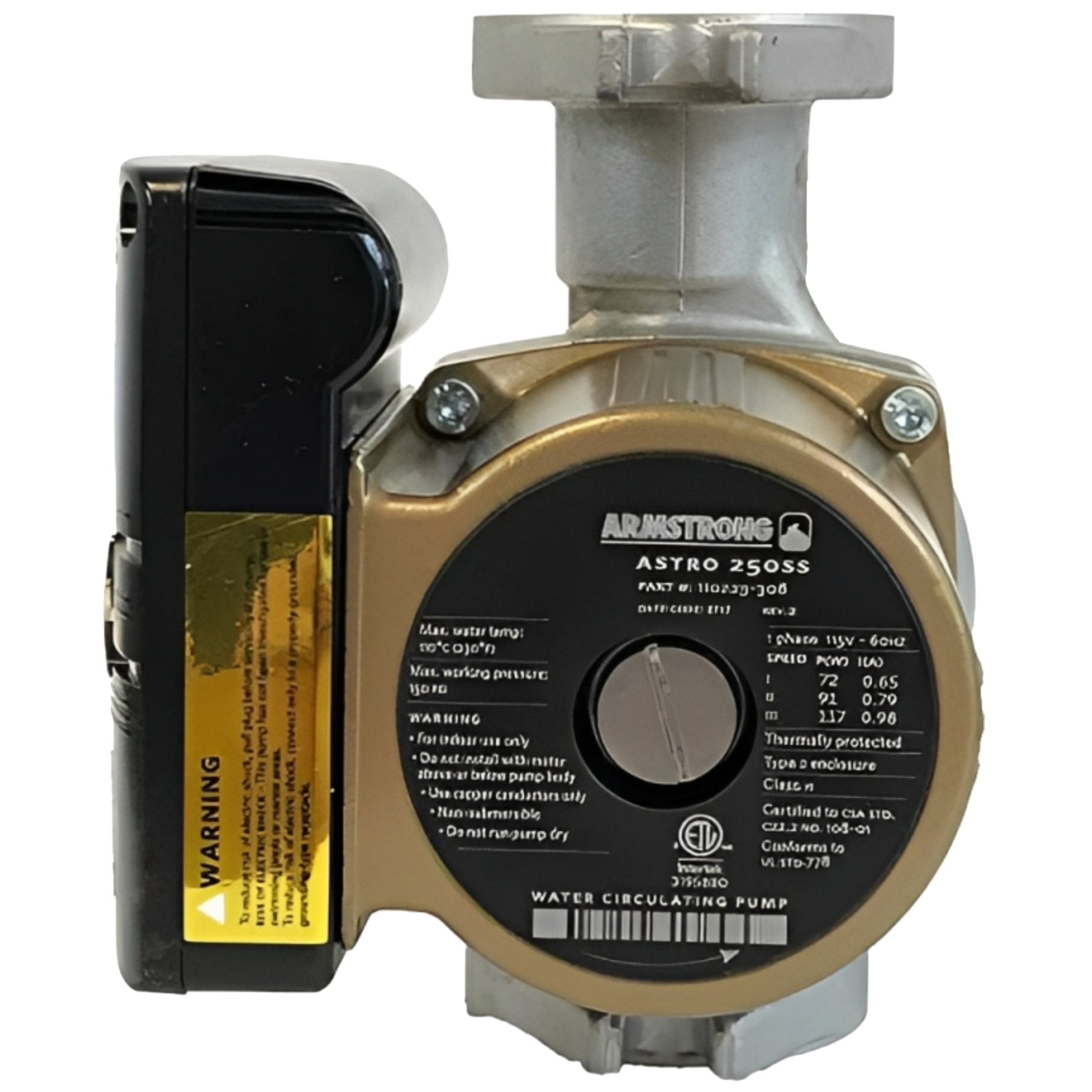 Armstrong 110223-308, Model 250SS, Astro 2  Series, Stainless Steel 3 Speed Circulating Pump, 115 V at 60Hz 1 PH 1/2 HP