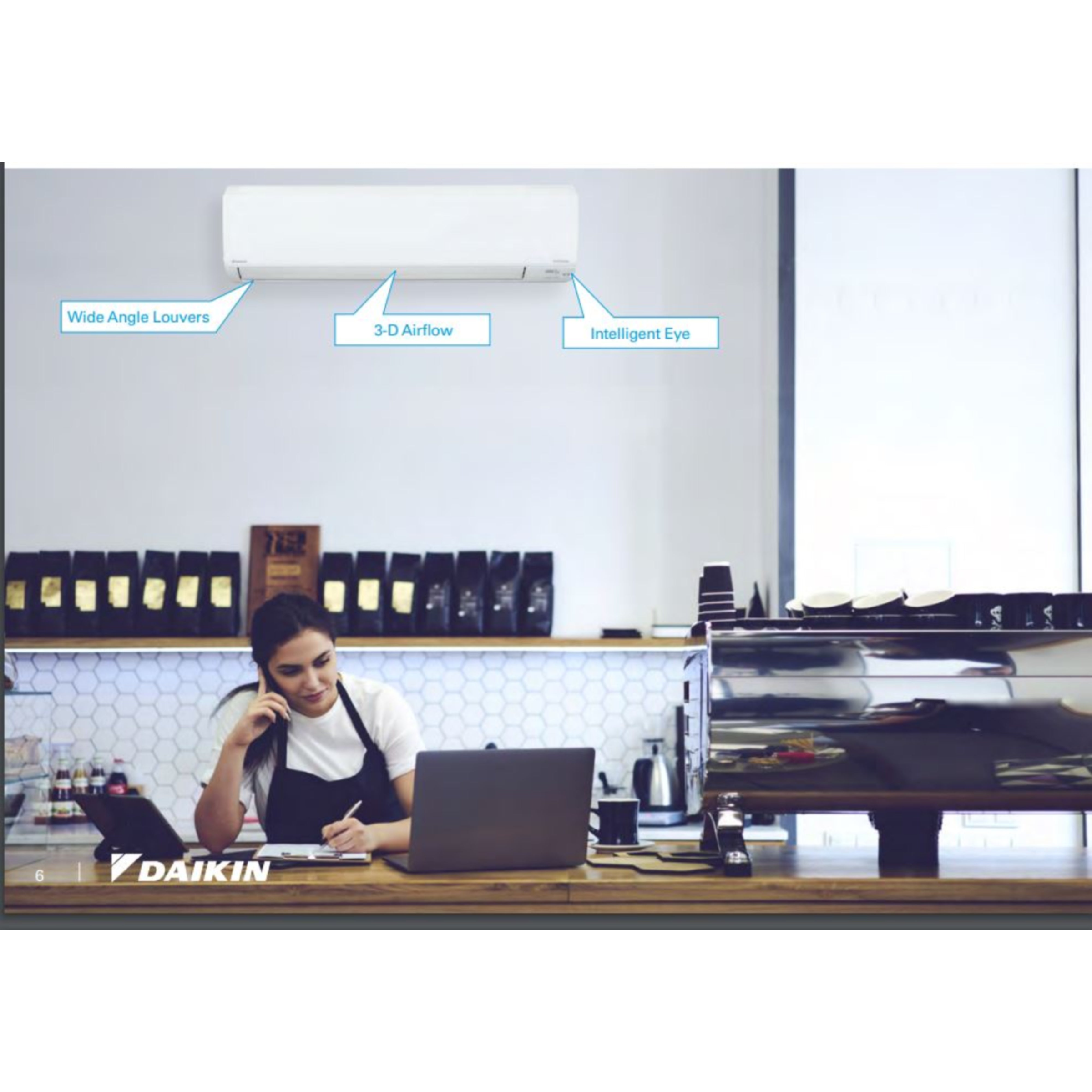 Daikin NV Series Wall Mount Single Zone Ductless Mini Split with Heat Pump and Energy Saving Mode,17.5 SEER, 31400 BTU, 2.5 Ton, FTX30NVJU & RX30NMVJUA