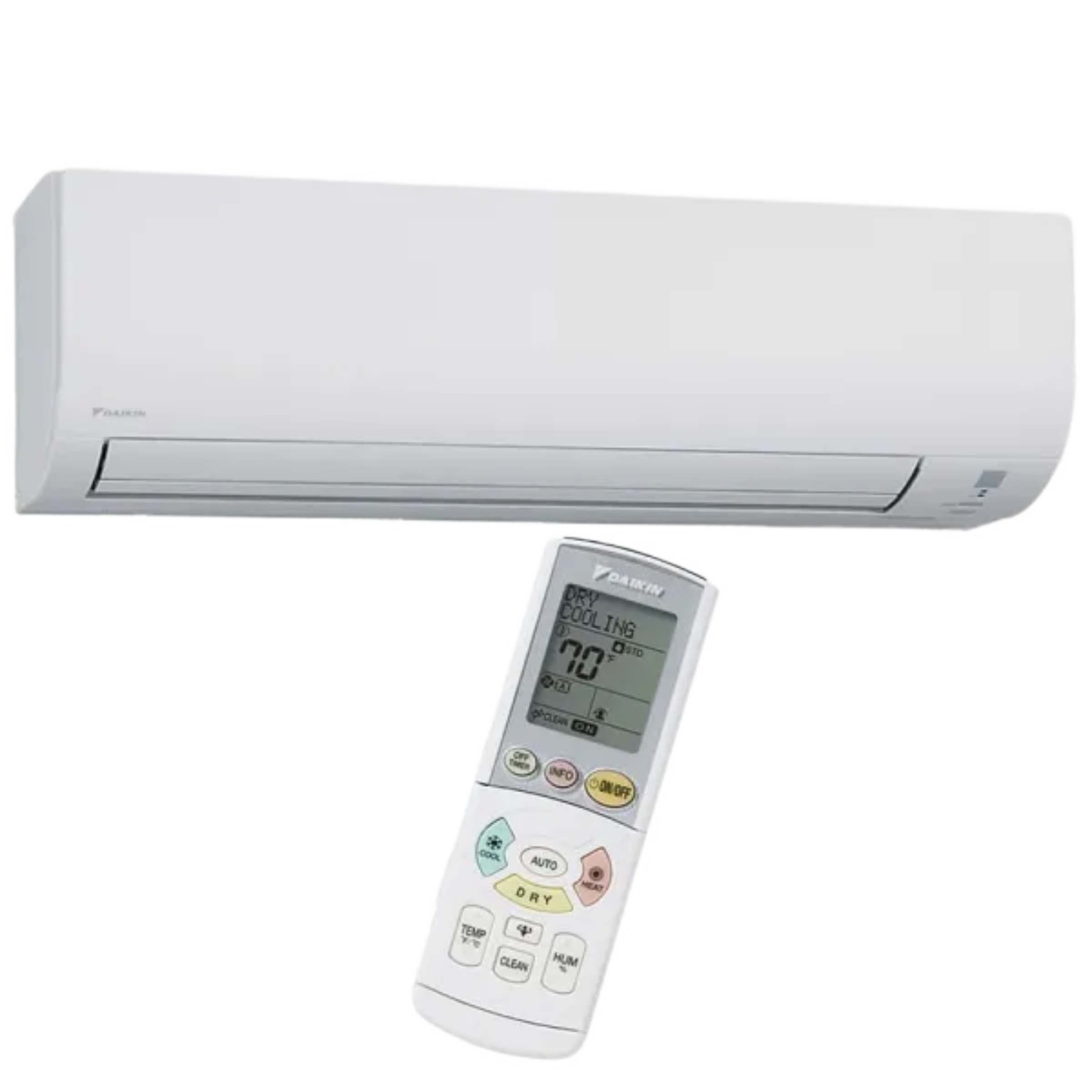 Daikin 19 Series Wall Mounted Ductless Mini-Split System Single-Zone Cooling Only Smart Air Conditioner, 18000 BTU, 1.5 Ton, R410A, FTK18AXVJU & RK18AXVJU