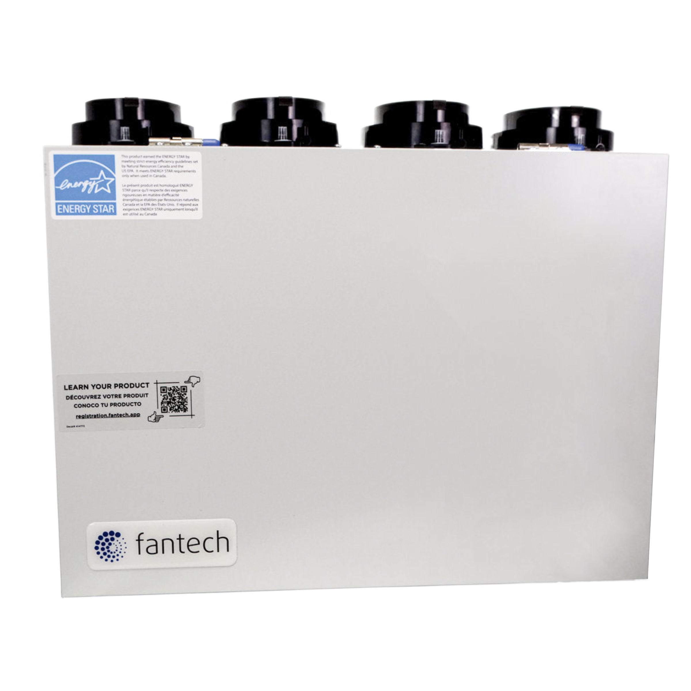 VHR70R ES Fantech  Residential Heat Recovery Ventilator (HRV) 70 CFM Top Duct Connection 5" , Energy Star Qualified, 120 V, 60 HZ