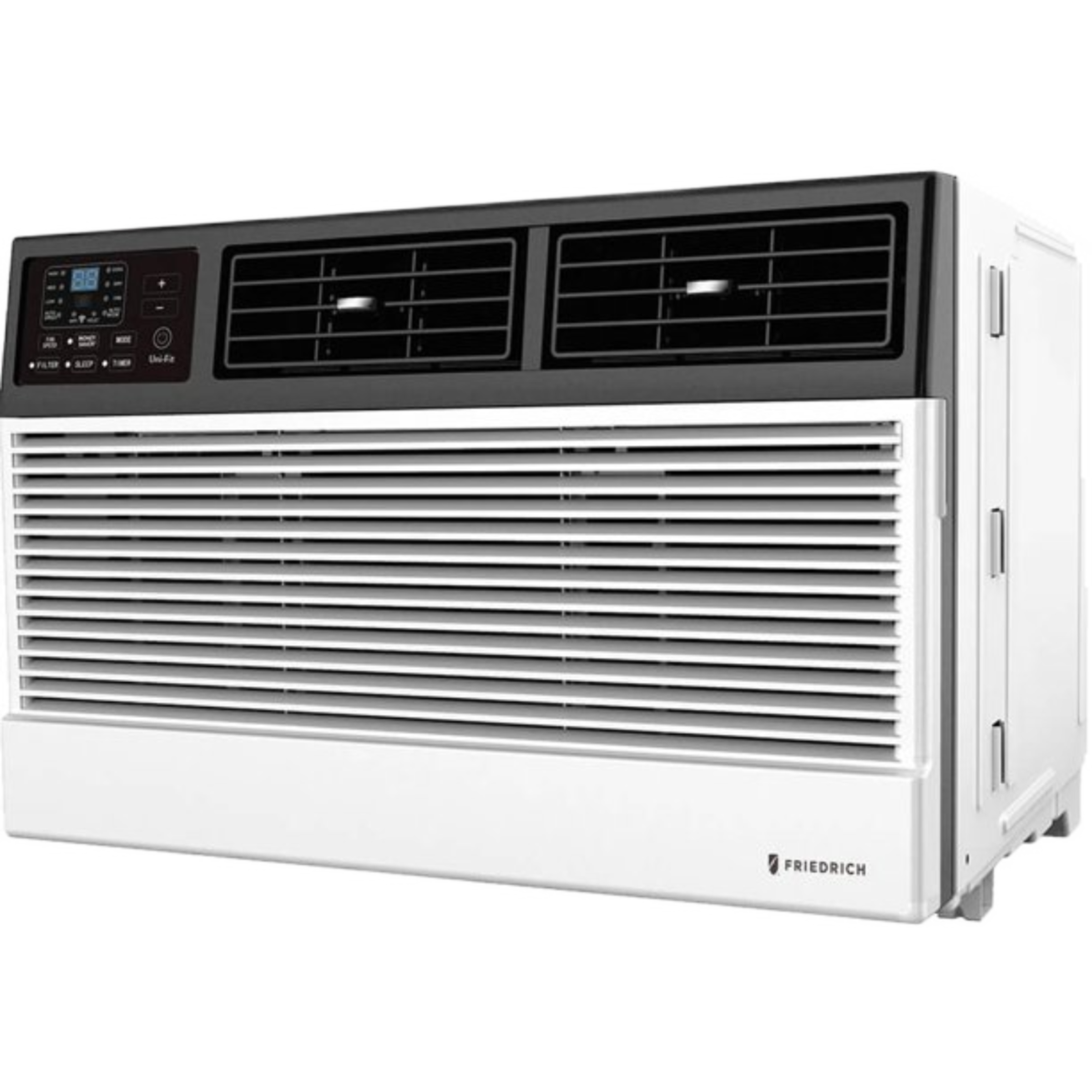 Friedrich Uni-Fit Series UET08A11A Model Smart Thru-The-Wall Cooling with Electric Heat Air Conditioner with 8000 Cooling BTU and 4200 Heating BTU, 9.7 EER,  265 CFM, 410A Refrigerant, 115V, Smart Control, Universal Fit, Wi-Fi