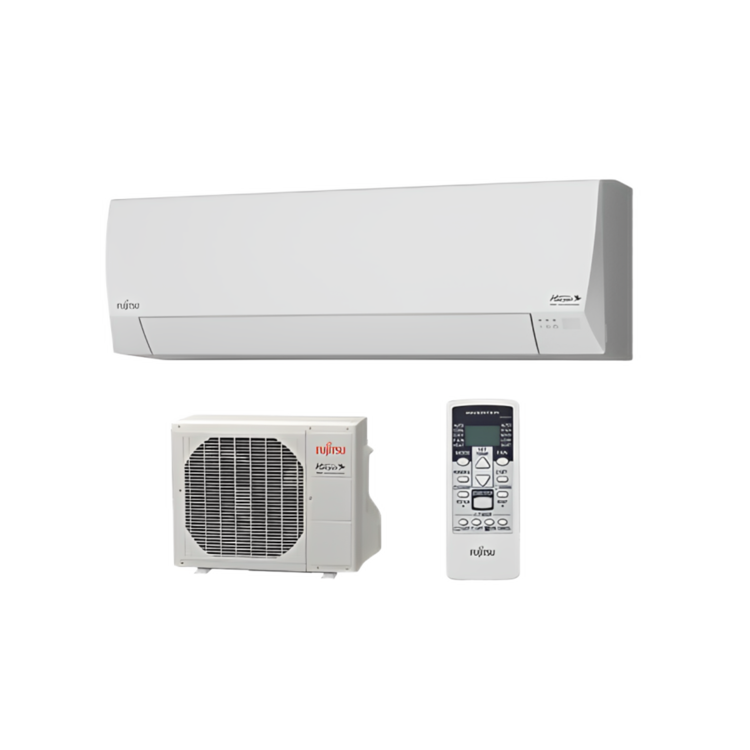 Fujitsu RL2 Series 0.75-1 Ton (9,000 – 12,000) BTU Halcyon™ Wall Mounted Single Zone Mini Split Ductless Heat Pump Entry Level, 16.0 SEER, Outdoor Unit + Indoor/Wall Unit