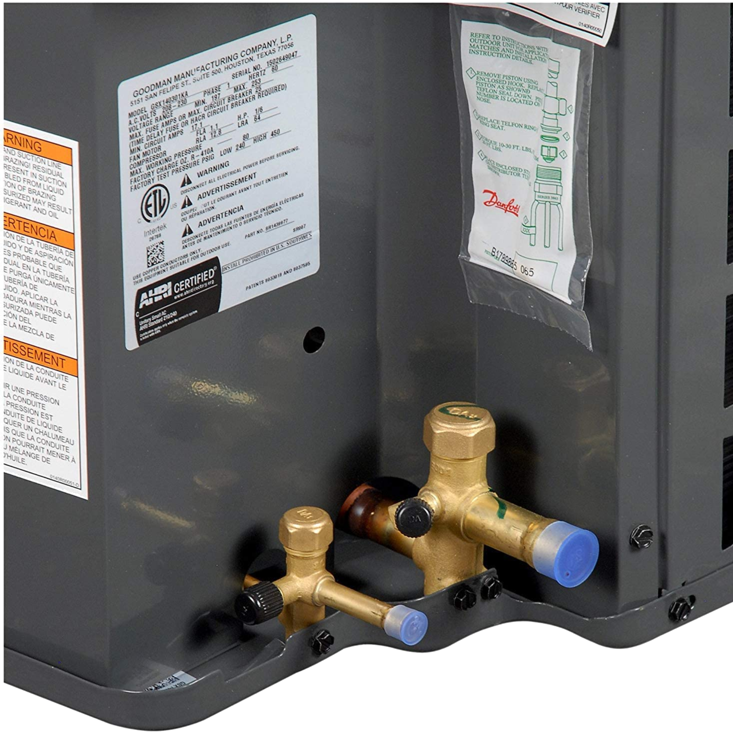 Air Conditioning Condensing Unit 14 SEER, Single-Phase, 1.5 Ton, R410A