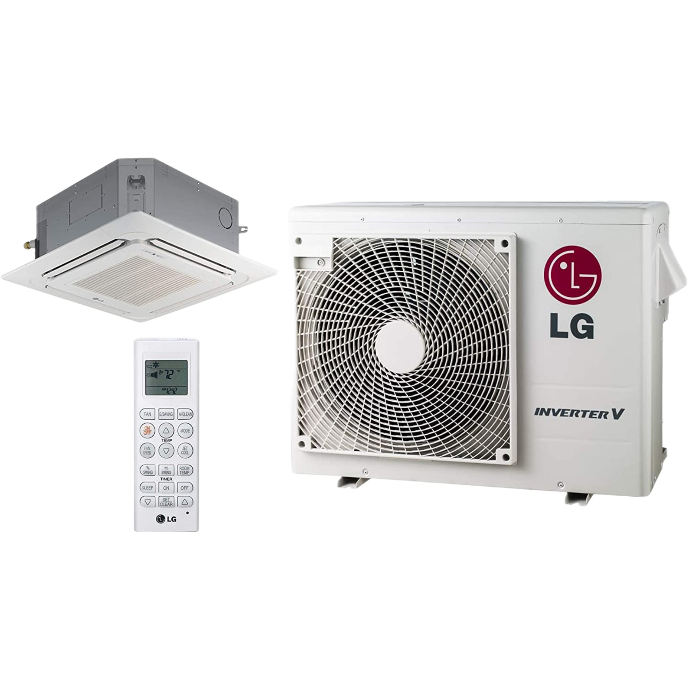 LG 18000 BTU Ductless Single Zone Inverter Heat Pump & Air Conditioner, LUU187HV