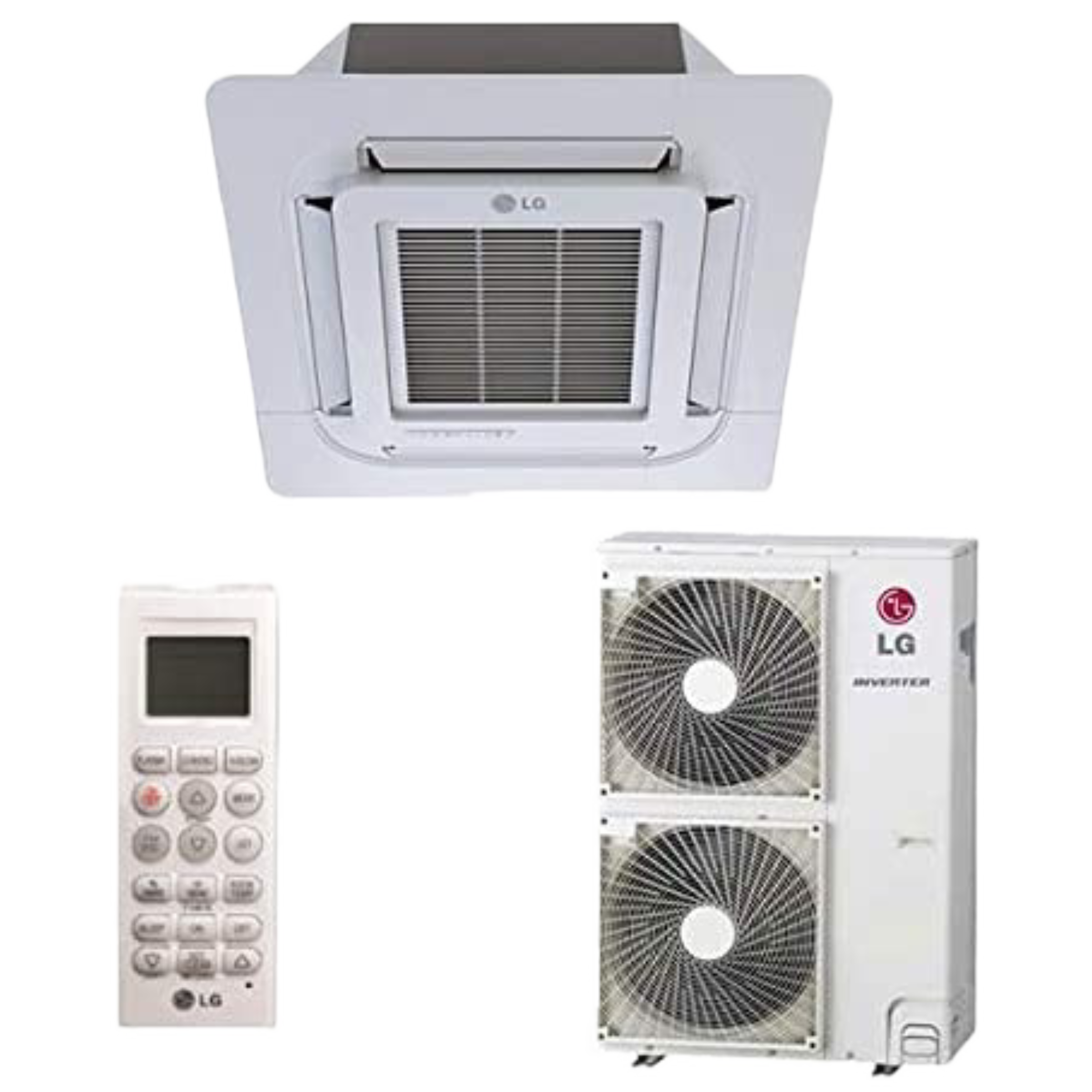 LG 1- Ceiling Cassette, 36000 BTU Mini Split System Concealed Duct Heat Pump, Single Zone Inverter Heat Pump & Air Conditioner, LUU368HV