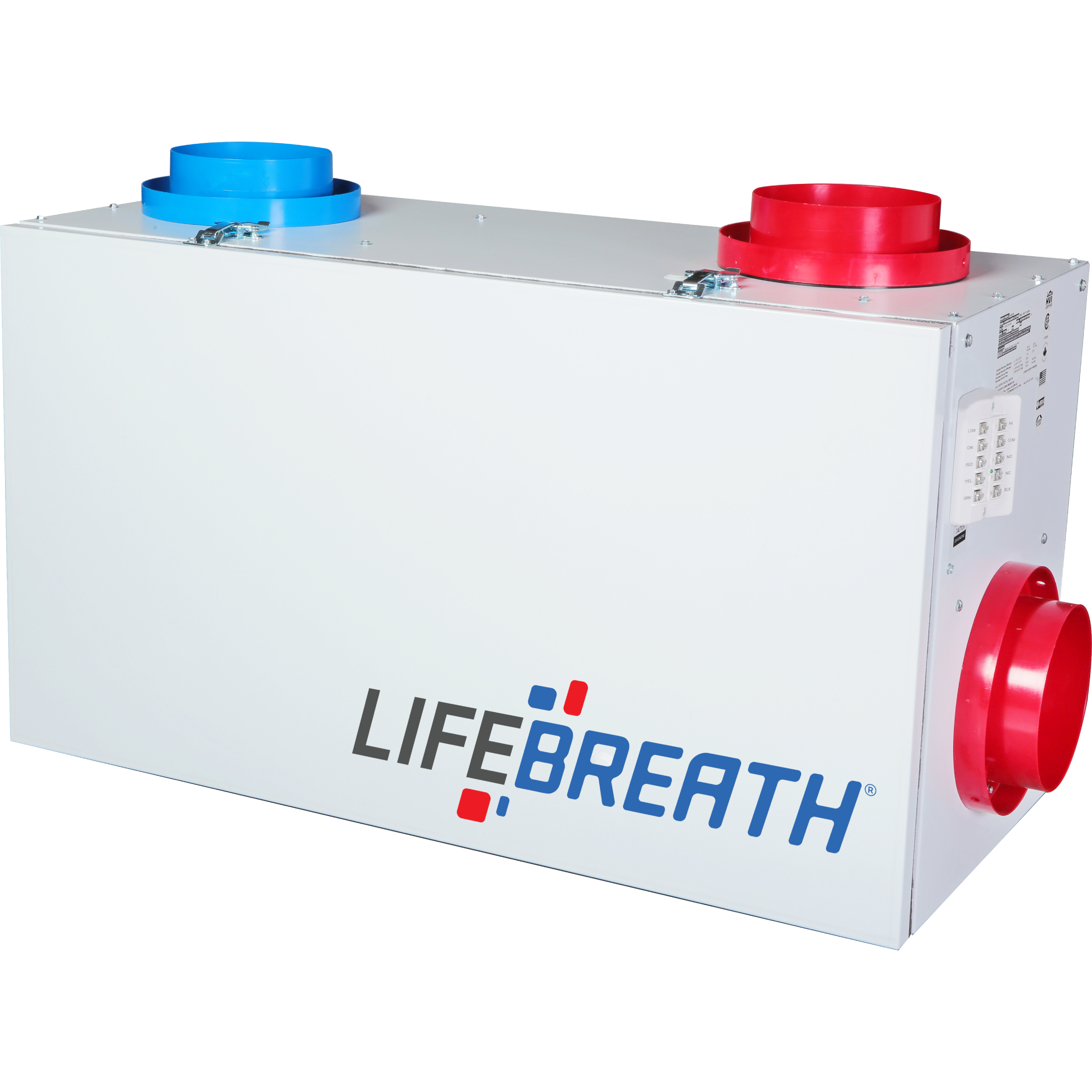 RNC155 Lifebreath Residential Heat Recovery Ventilator (HRV), 132 CFM, 120 V - Frequency 60 Hz - with Recirculating Damper Defrost System