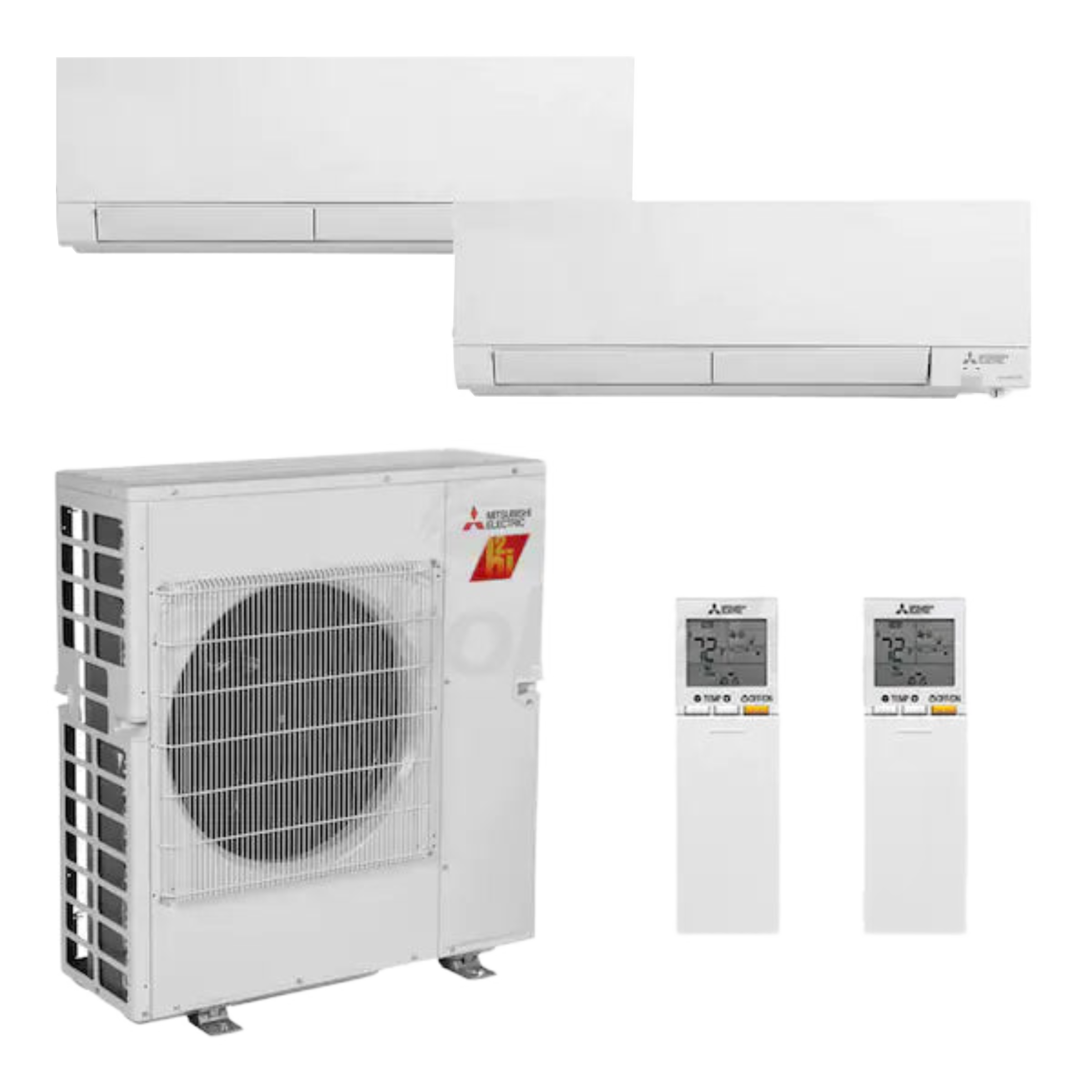 Mitsubishi 2Zone 17 SEER Mini Split Ductless Heat pump Air Conditione