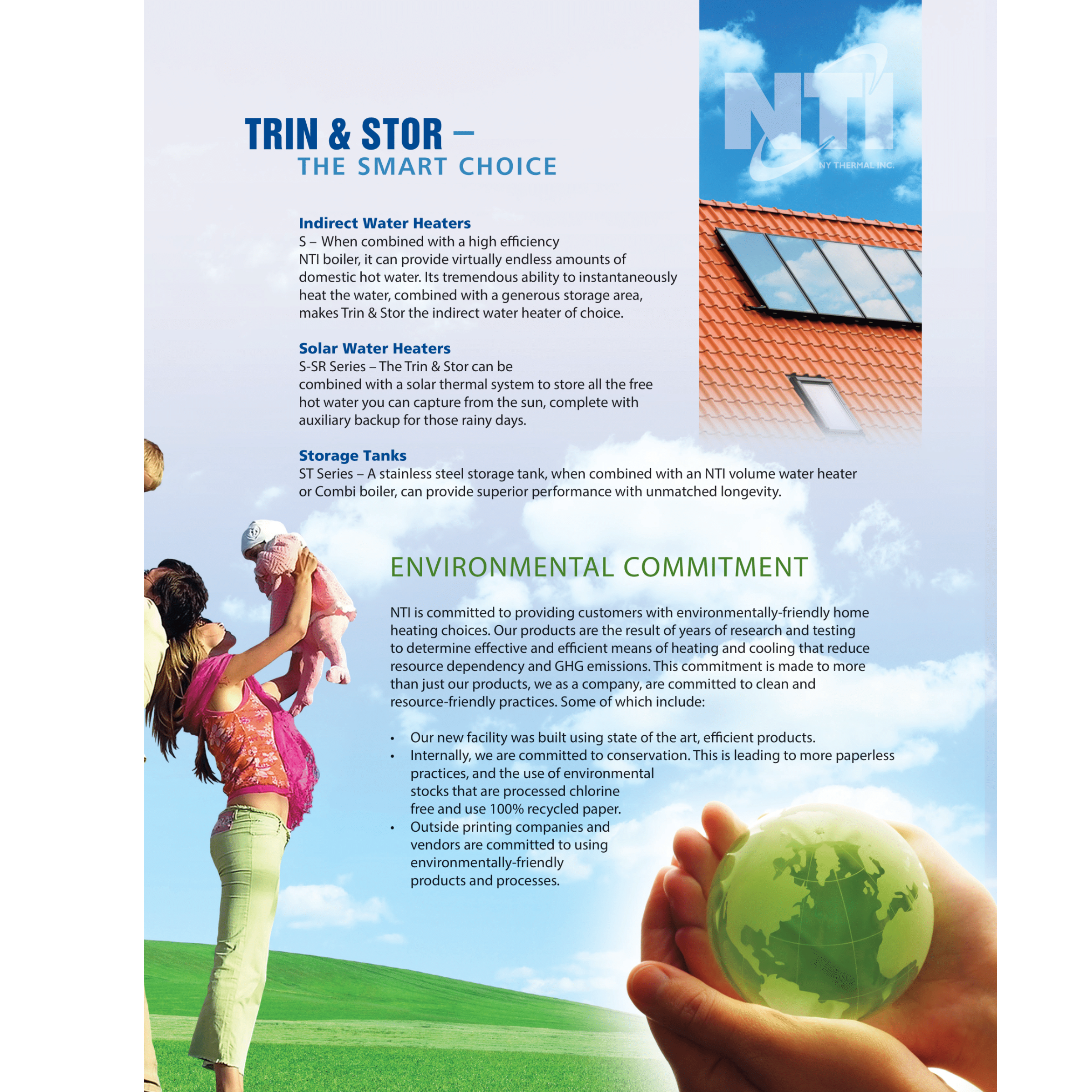 NTI-S40, The Trin & Stor "S" Series,The Indirect Water Heater and Storage Tank