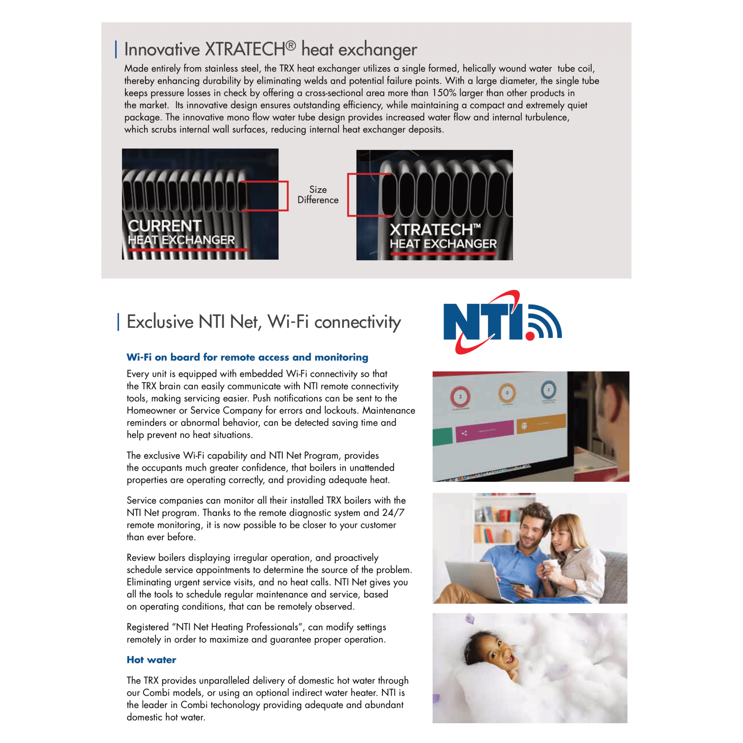 NTI-TRX110C, TRX Series, High-Efficiency Wall-Hung Condensing Boiler, 114000 BTU/h