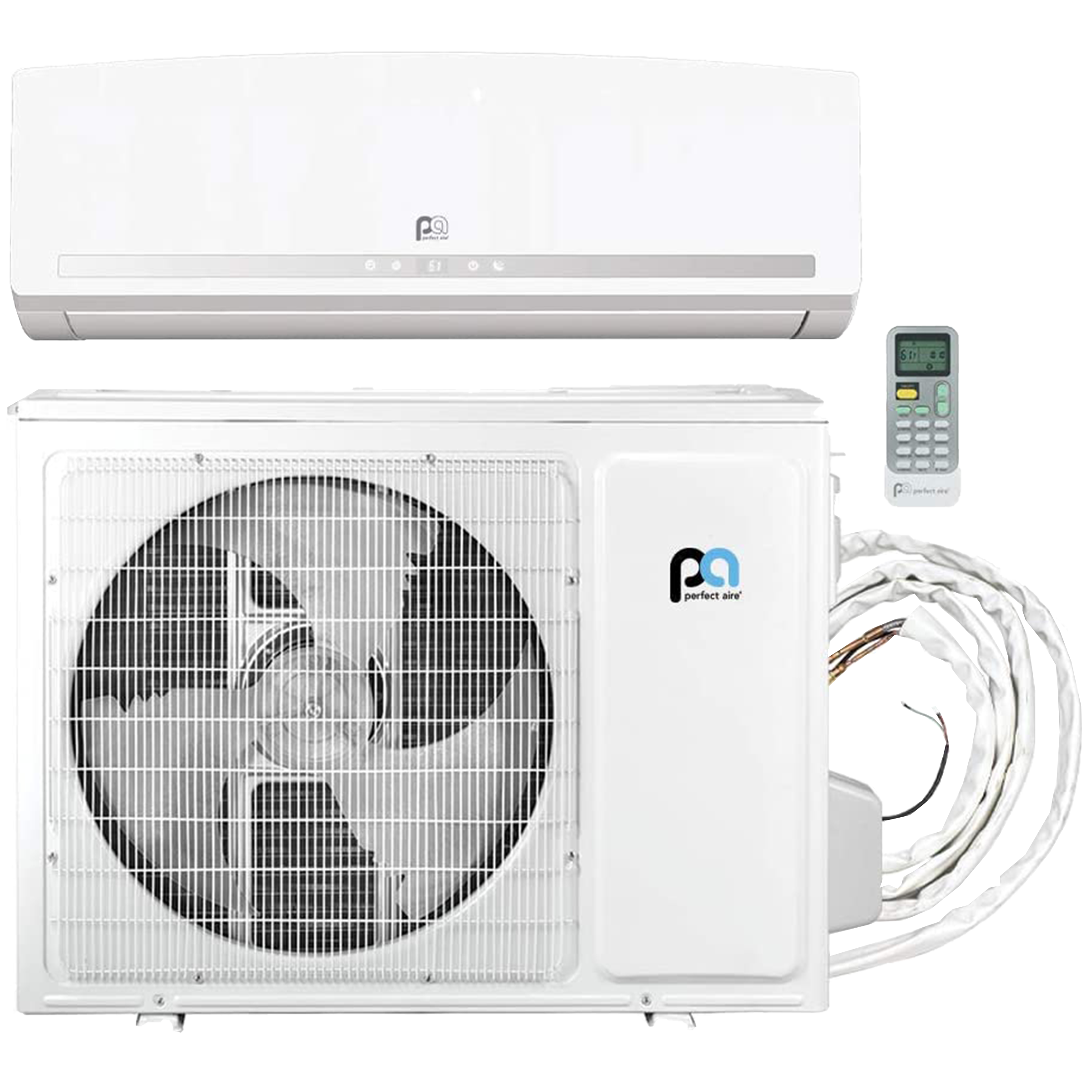 PerfectAire-3PAMSHQ24 Quick Connect Mini-Split Heat Pump Kit, upto 1000 sq. ft., 21.0 SEER, 24000 BTU