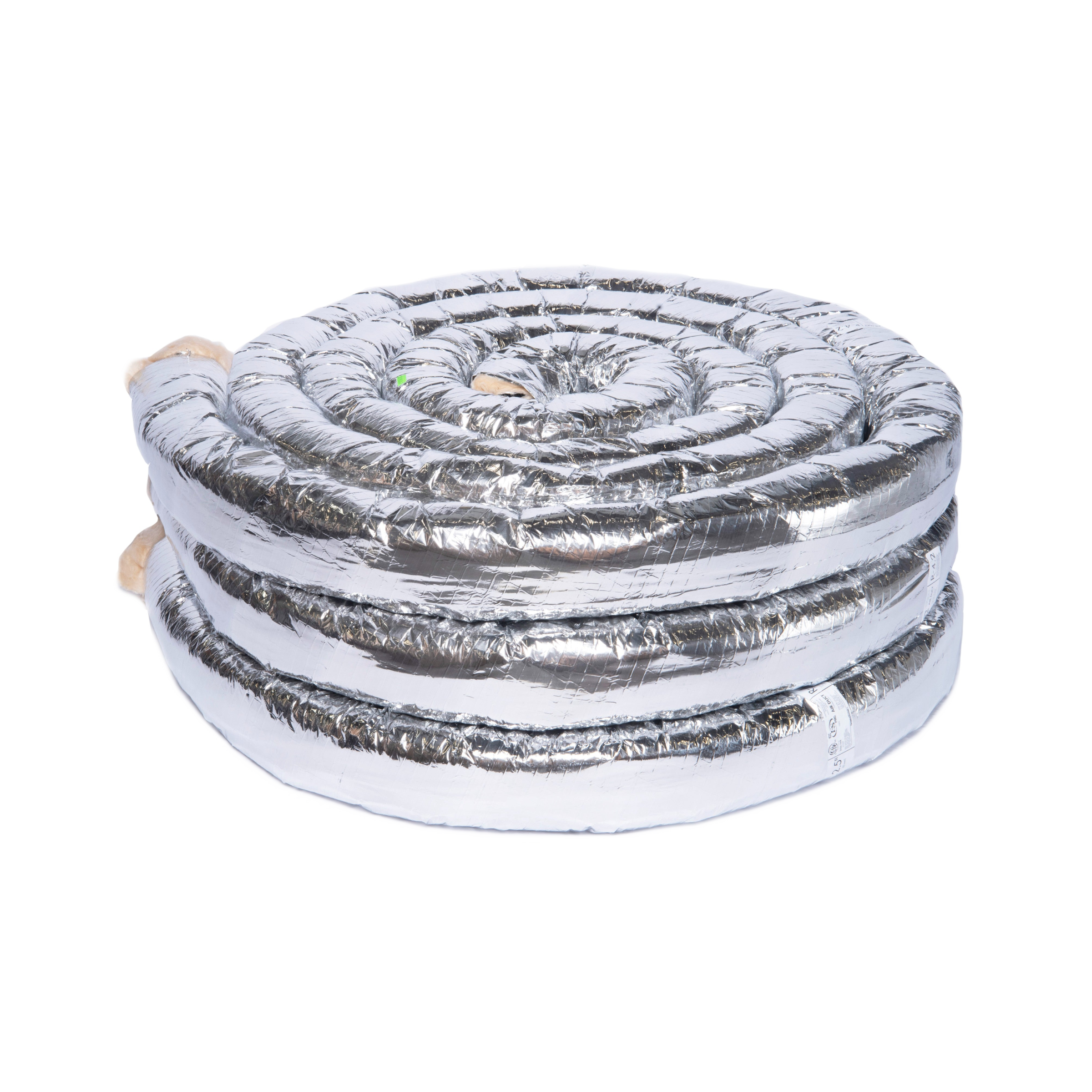 UPC-225-3 Unico Aluminum Supply Tubing,Duct Size 2.5" , 25' Length, R3.3, 3 in a box (Total 75 Feet), Single Vapor