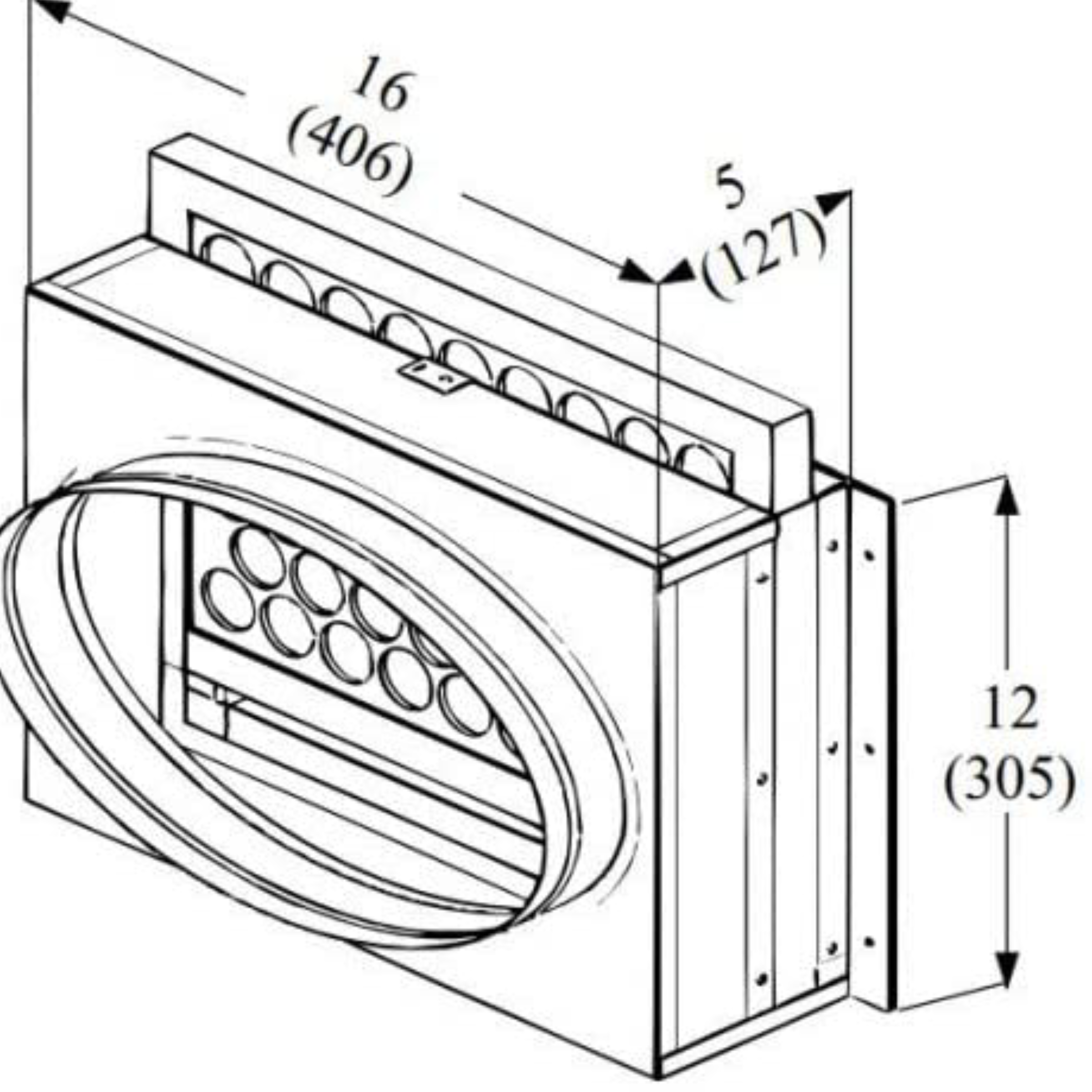 UPC-105-1218 Unico Duct System Return Air Adapter for Heating Module 12" Duct Fits 1218, with Filter Rack