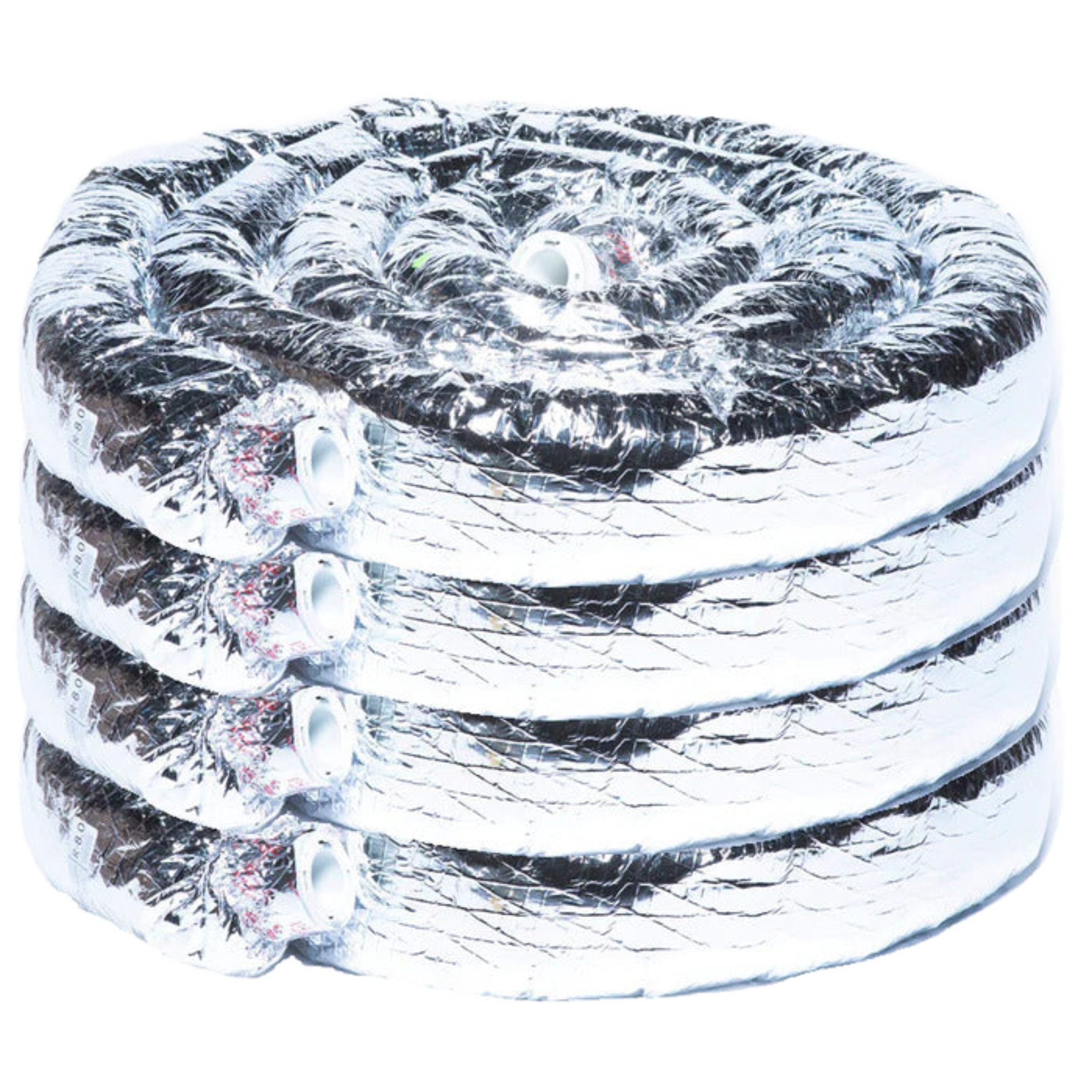 UPC-25T-R8-4 Unico Aluminum Supply Tubing with Twist-Fit System, Duct Size 2", 25' length, R8.0, 4 in a Box (Total 100 Feet)