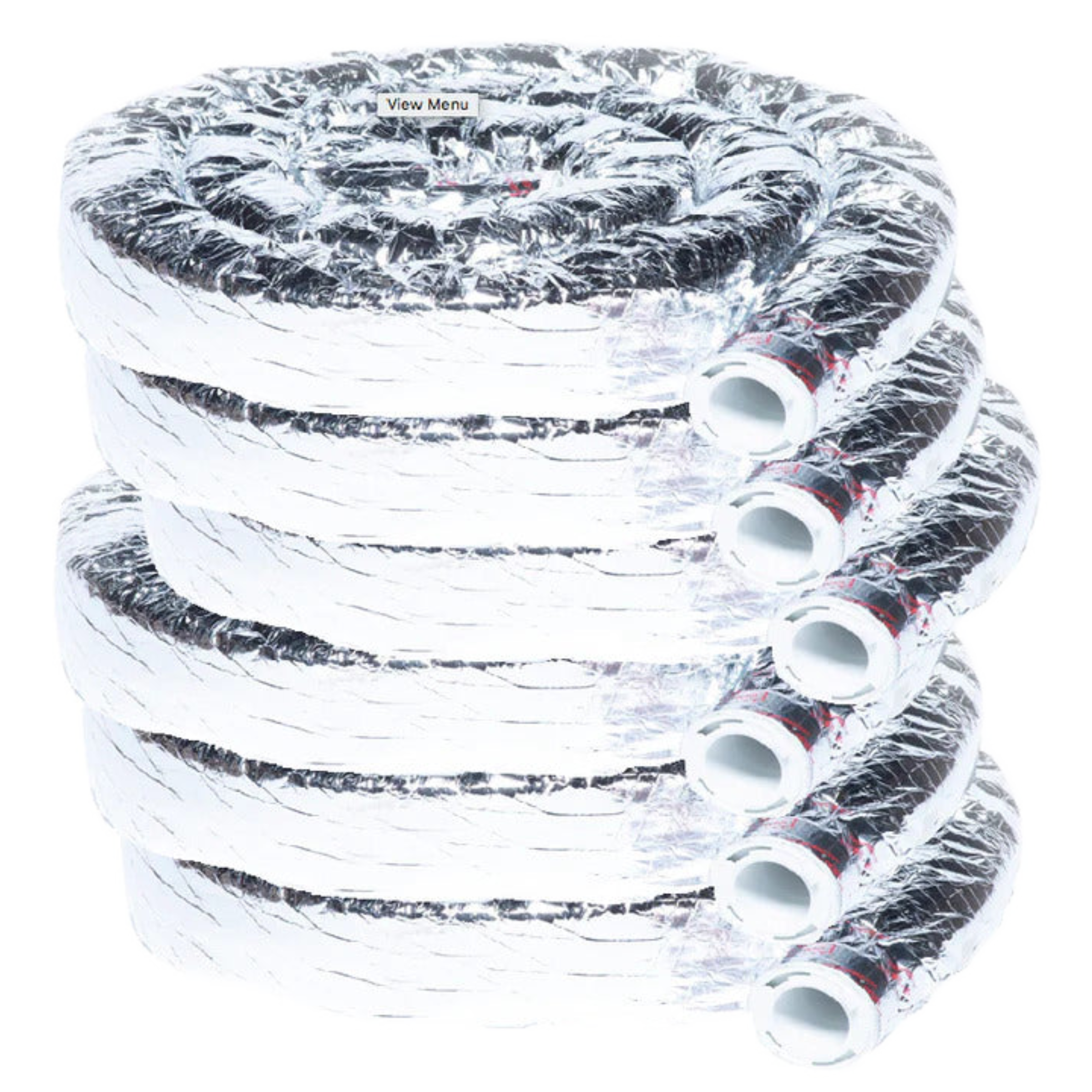 UPC-26TCR4-6 Unico Aluminum Sound Attenuator Tubing with Twist-Fit Connectors Duct Size 2", 12' Length, R4.2, 6 in a Box (Total 72 Feet)