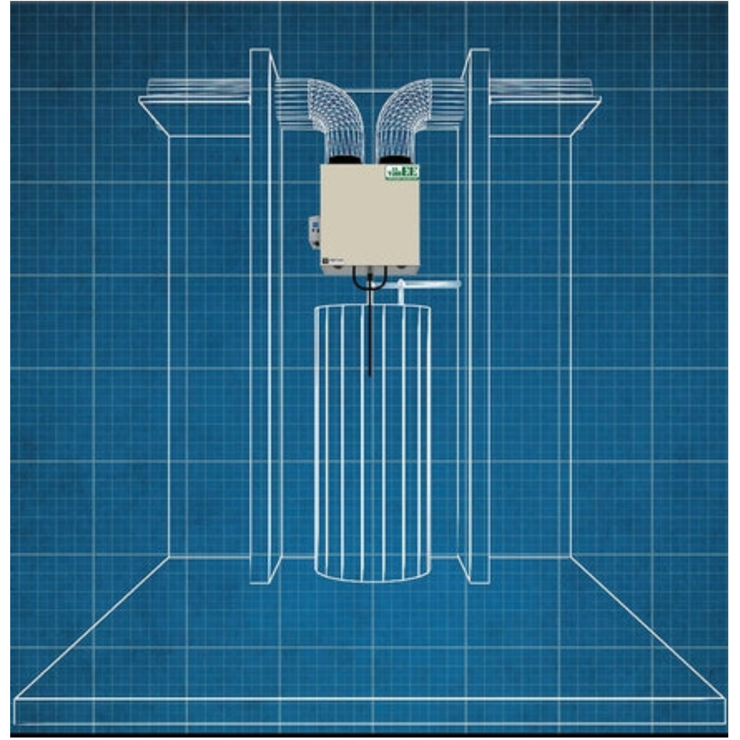 V160H75RT VanEE AI Series Residential Air Exchanger (HRV) 160 CFM 6" Top Port, 120V, 75% SRE, Energy Star Certified