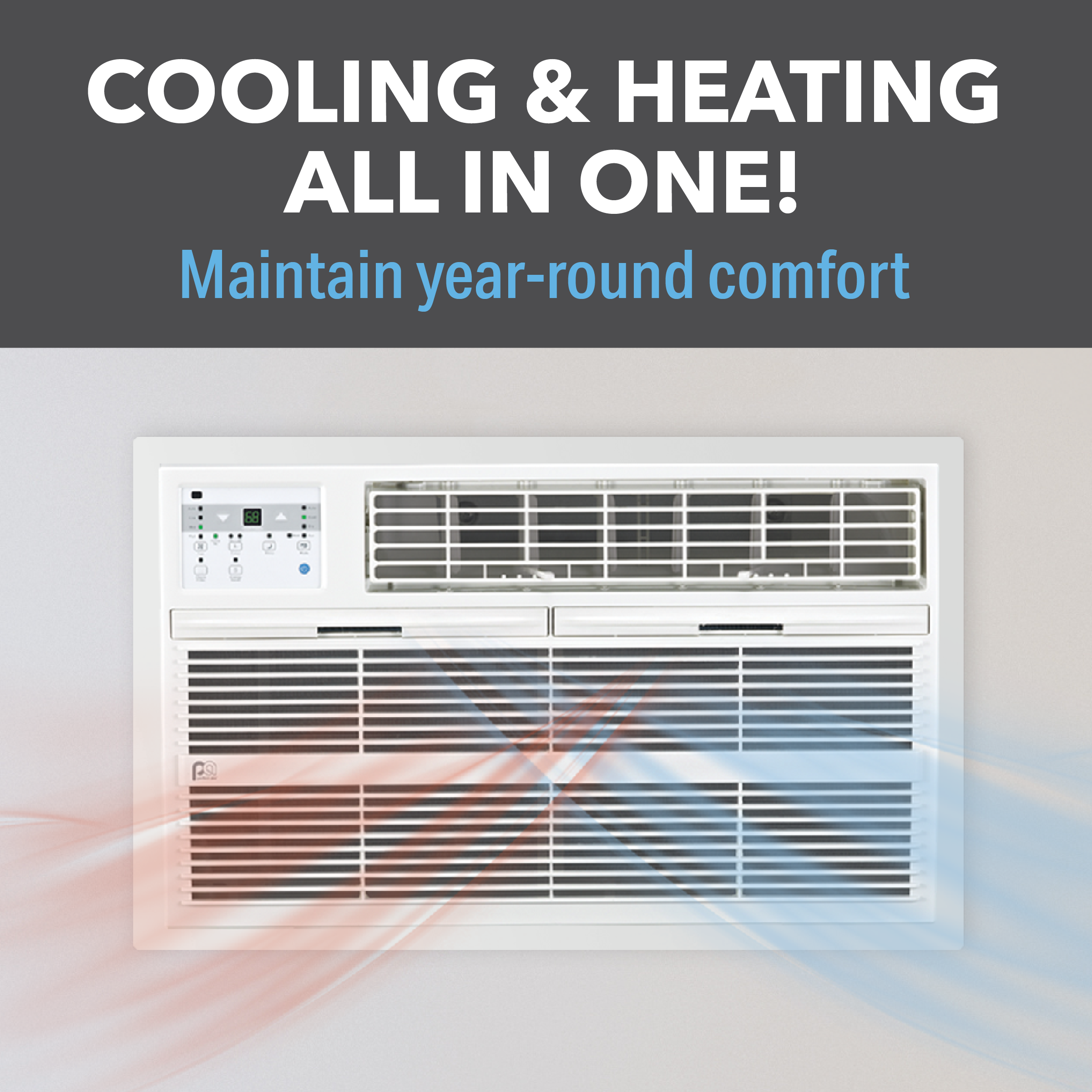 3PATWH14002 Perfect Aire 14,000 BTU  Thru-the-Wall Air Conditioner with Electric Heater, Sq. ft: 550-700 Coverage, With Remote Control