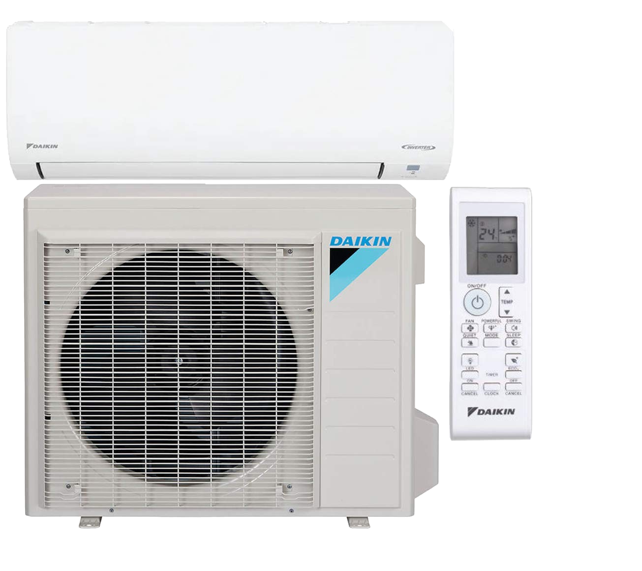 Daikin-FTX12NMVJU-RX12NMVJU Mini Split Single Zone Heat Pump, 12000 BTU, 20 SEER, 12.5 EER