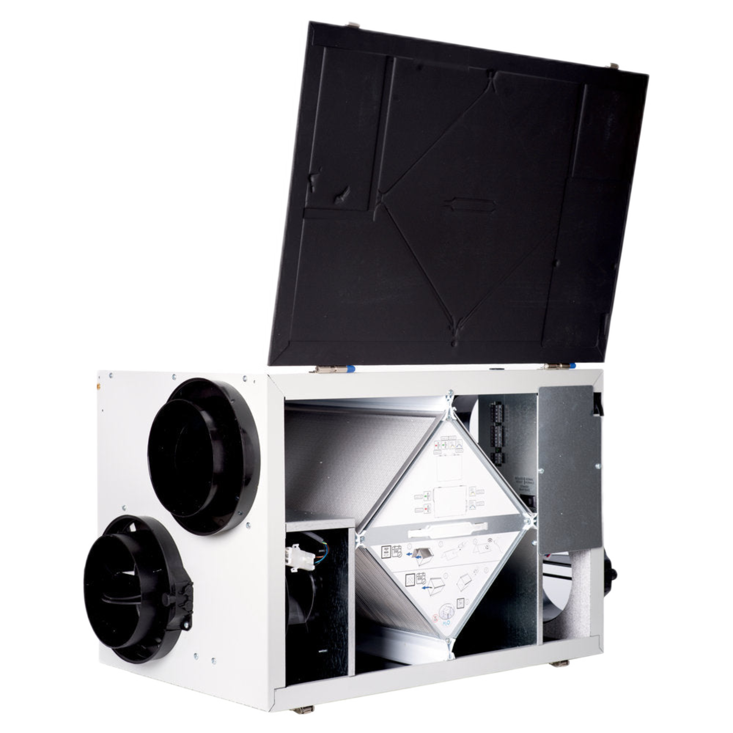 SHR 200 Fantech Residential Heat Recovery Ventilator (HRV) 195 CFM, 6" Side Port Connections, 120 V 60 HZ