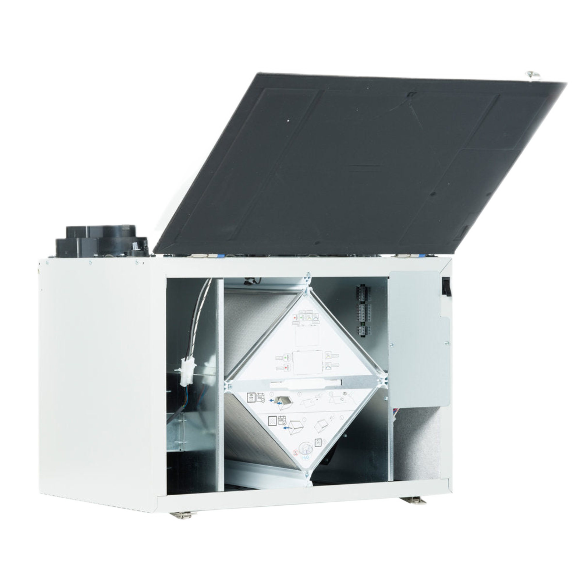 VHR 150R Fantech Residential Heat Recovery Ventilator (HR) 159 CFM, 120V, 6" Top Duct Connection