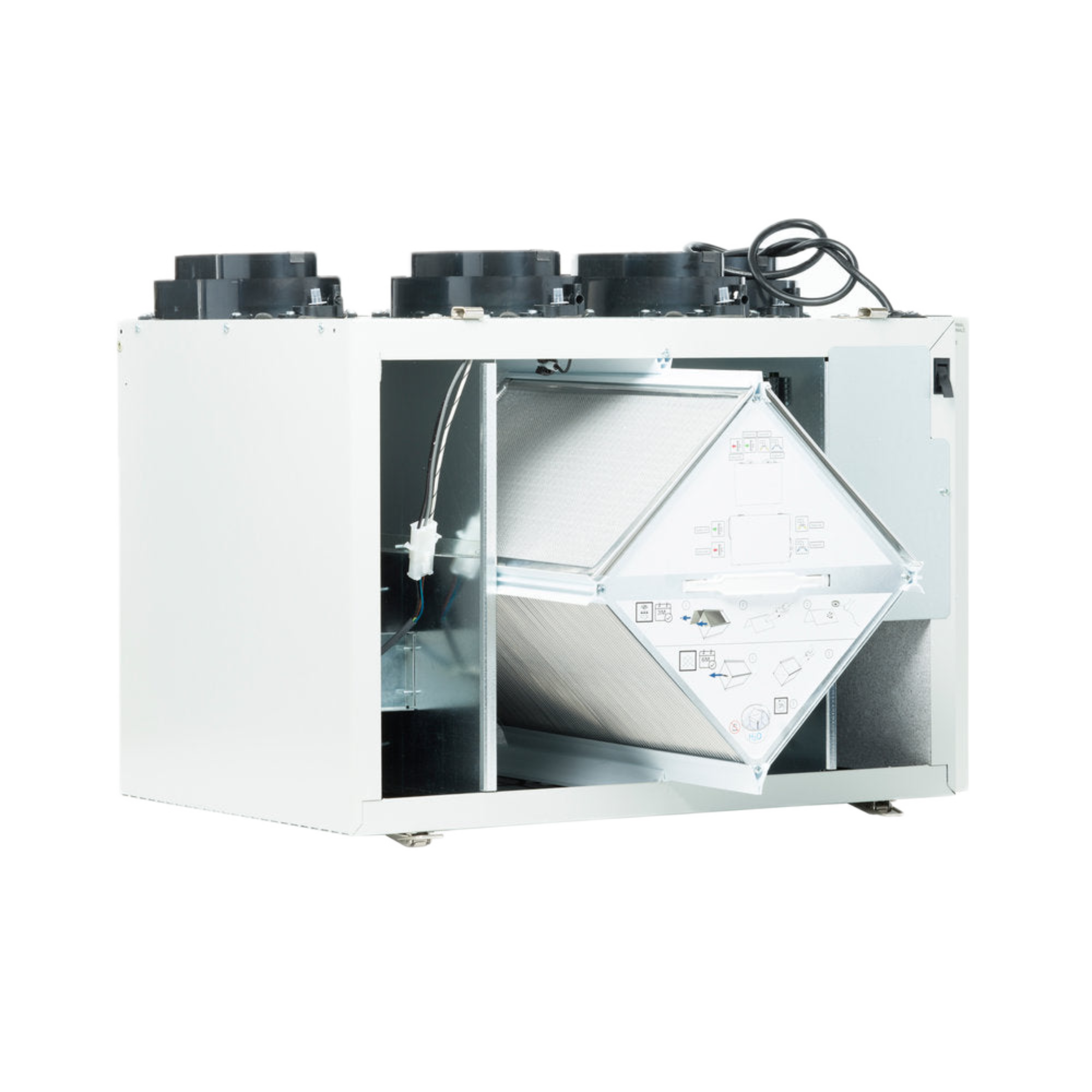 VHR 150R Fantech Residential Heat Recovery Ventilator (HR) 159 CFM, 120V, 6" Top Duct Connection