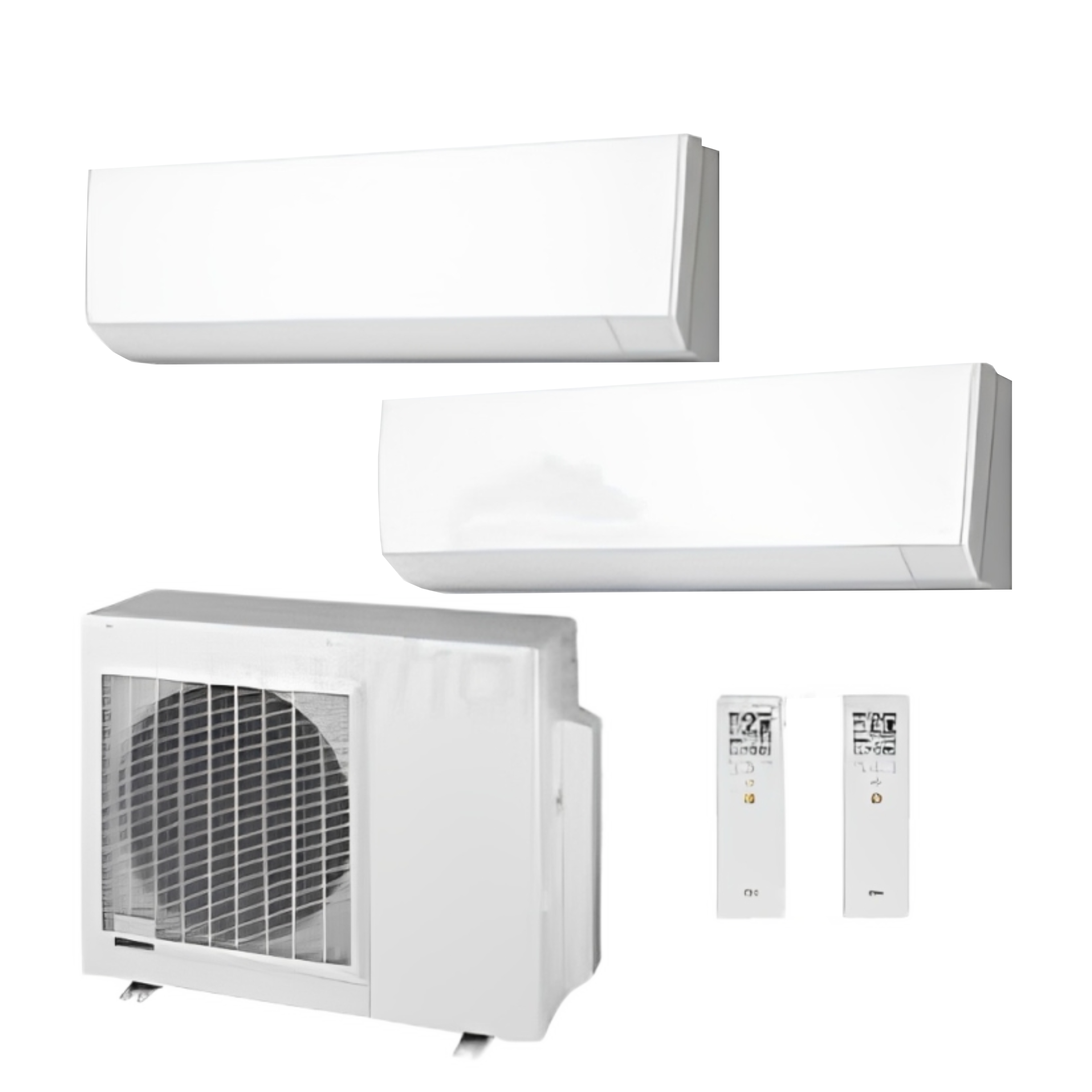 Fujitsu 18,000 BTU 1.5 Ton,  21.5 SEER Multi-Zone Mini-Split AC/Heat Pump System (2 Zones) Extra Low Temperature Heating, Outdoor Unit (AOU18RLXFZH) With Two 7,000 BTU (ASU7RLF1) Indoor Air Handler Units, R-410A