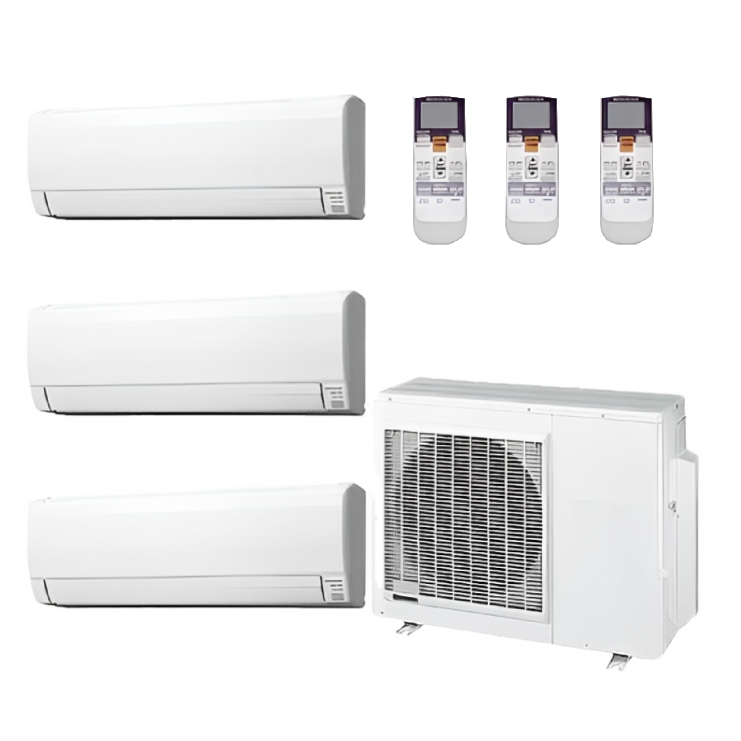 Fujitsu 24,000 BTU 2 Ton, 19 SEER Halcyon™ Multi-Zone Mini-Split AC/Heat Pump System Extra Low Temperature Heating (3 Zones) Outdoor Unit (AOU24RLXFZH) With 7,000 BTU (ASU7RLF1), 9,000 BTU (ASU9RLF1) and 12,000 BTU (ASU12RLF1) Indoor Air Handler Units