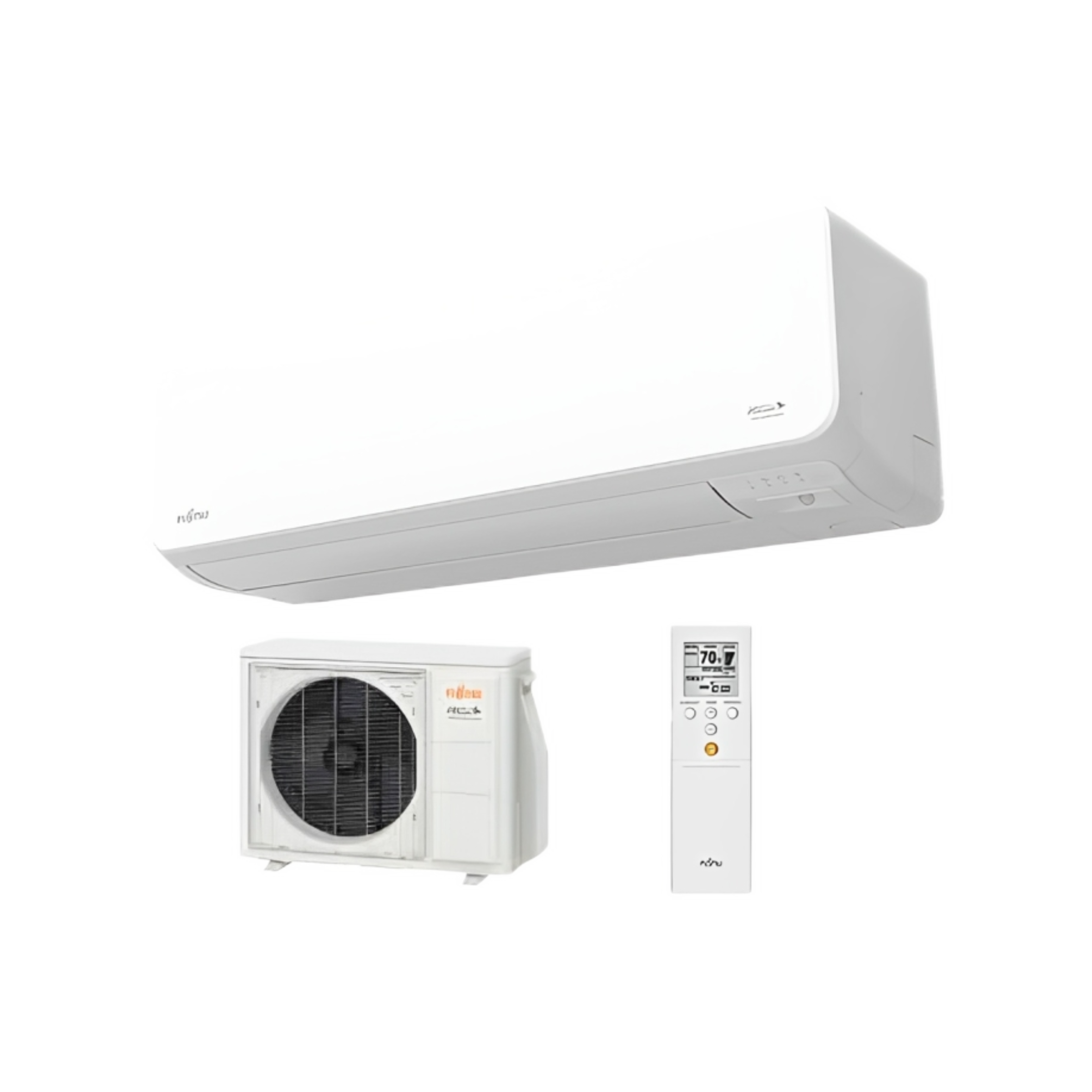 Fujitsu LZAH1 Series 0.75-1.25 Ton (9,000-15,000) BTU, Wall Mounted Single Zone Mini Split Ductless Heat Pump, Extra Low Temp Heating – Built-in Wireless LAN- Up to 33.1 SEER, Outdoor Unit + Indoor/Wall Unit
