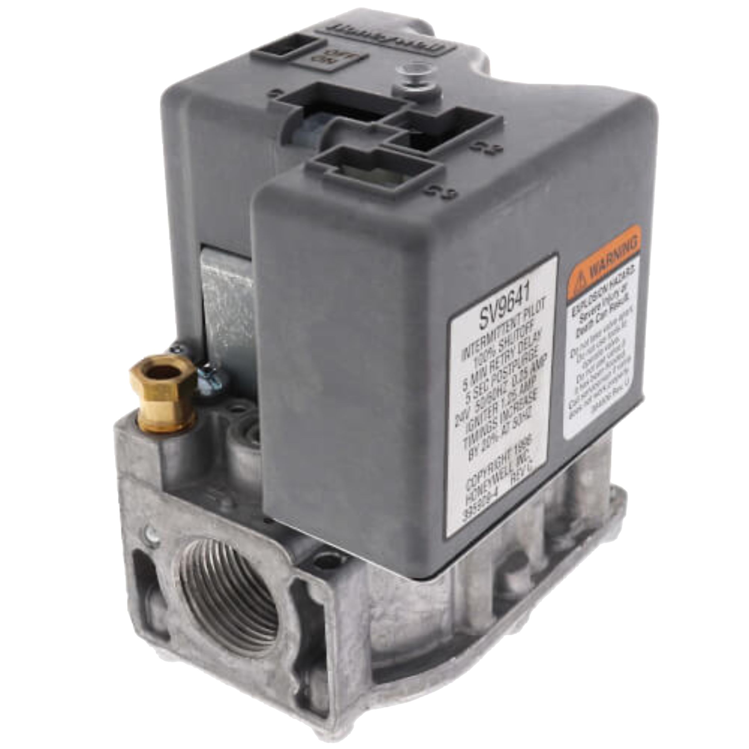 SV9641M4510 Honeywell Home Intermittent Pilot Gas Control with Combustion Air Control. SmartValve®. Standard Opening. 3/4" x 3/4" Set 3.5" WC, Max Capacity 415 ft³/hr