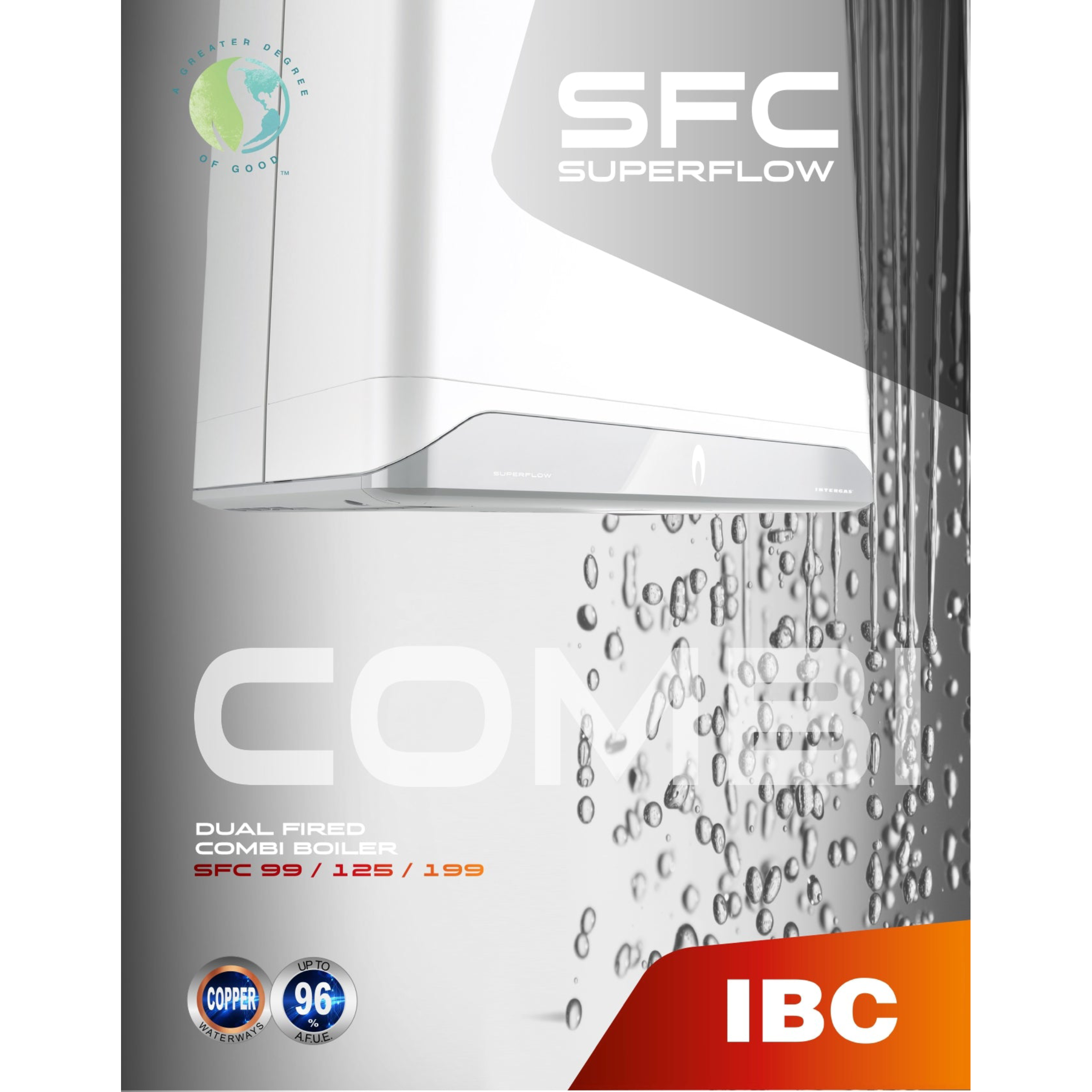 SFC 125 IBC SFC Series High-Efficiency Condensing Dual Fired Combi Boiler Natural Gas 99,000 BTU, 150PSI