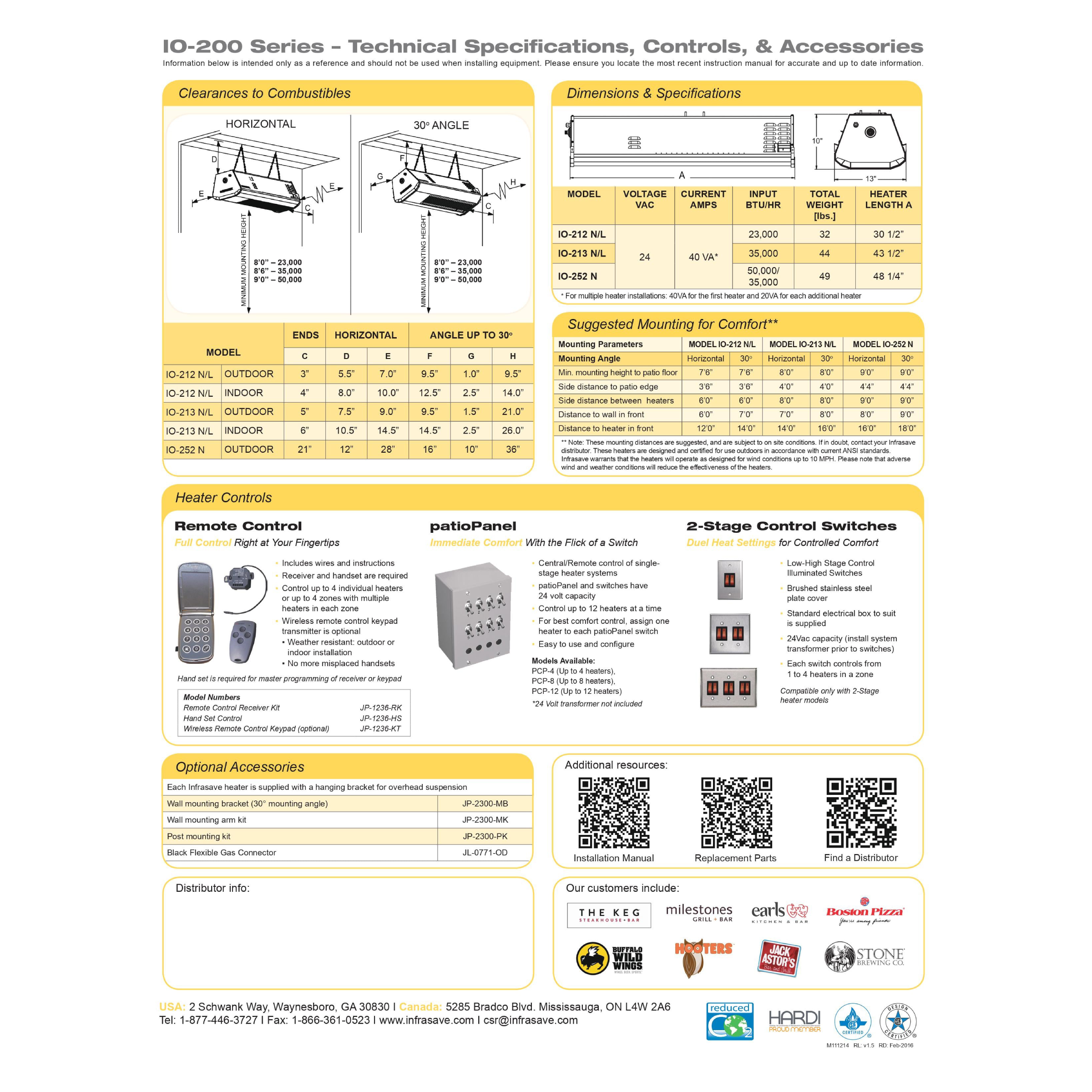 IO-213-N  Infrasave IO-200 Series High-Performance Outdoor Natural Gas Infrared Patio Heater - 35,000 BTU