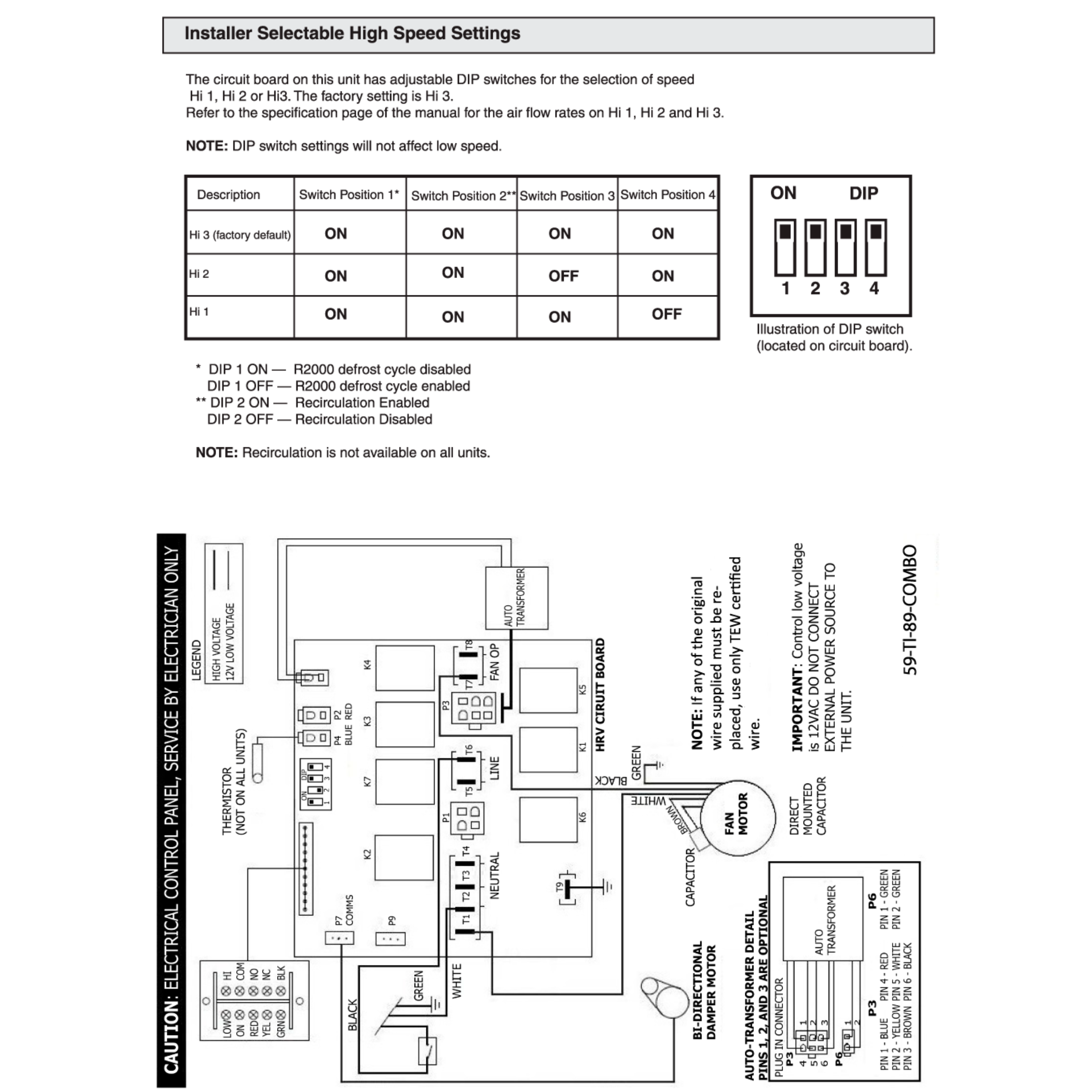 155MAX Lifebreath Residential Heat Recovery Ventilator (HRV), 132 CFM, 120 V - Controller Included