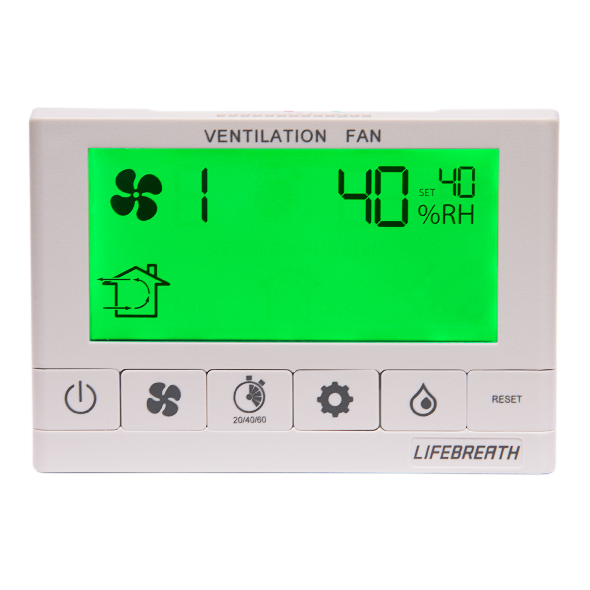 99-DXPL03 Lifebreath Digital Wall Control 5 Speed Control, LCD Display Control, 60 Hz, 120 V