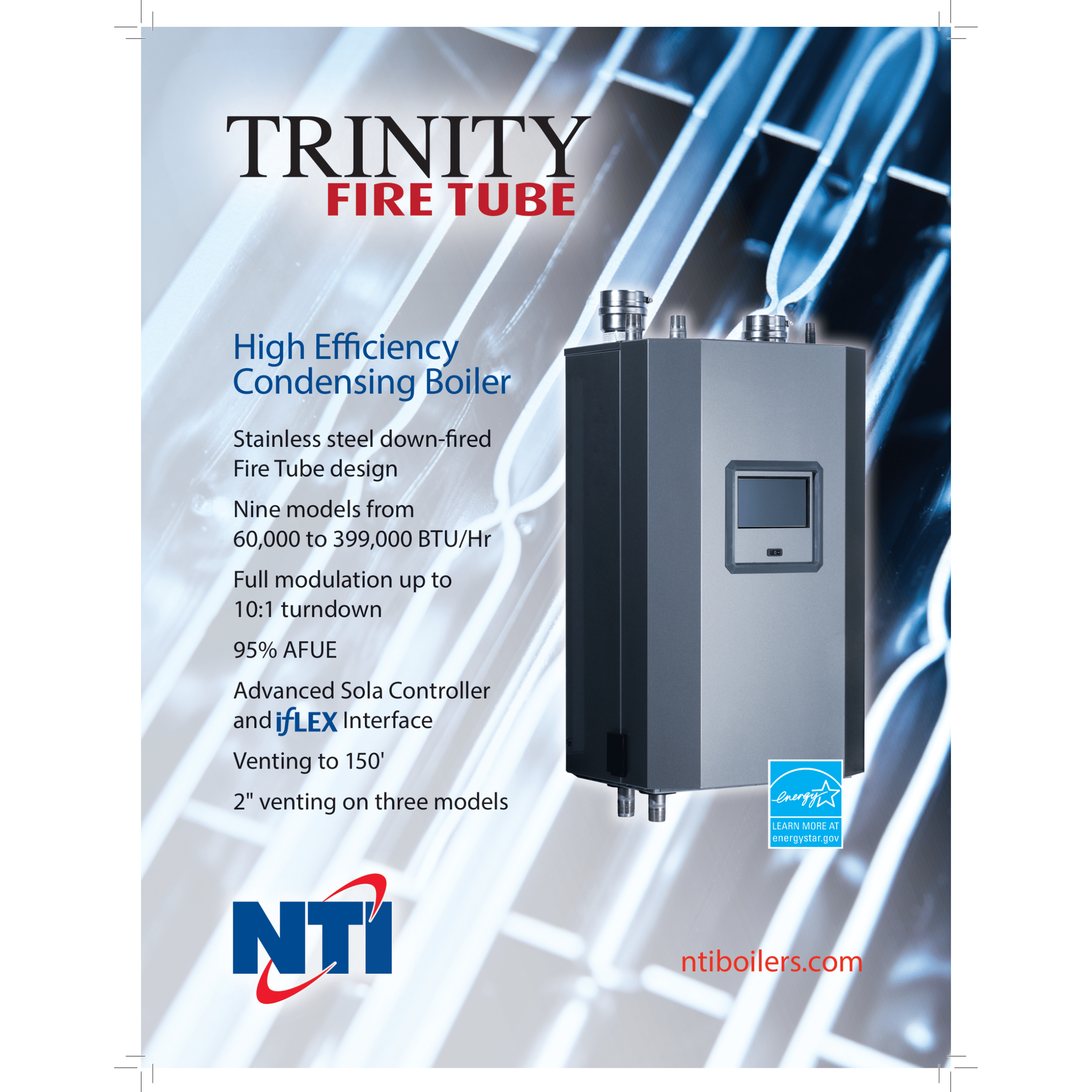 NTI-TFT110, TFT Series Condensing Boiler, 110000 BTU/h