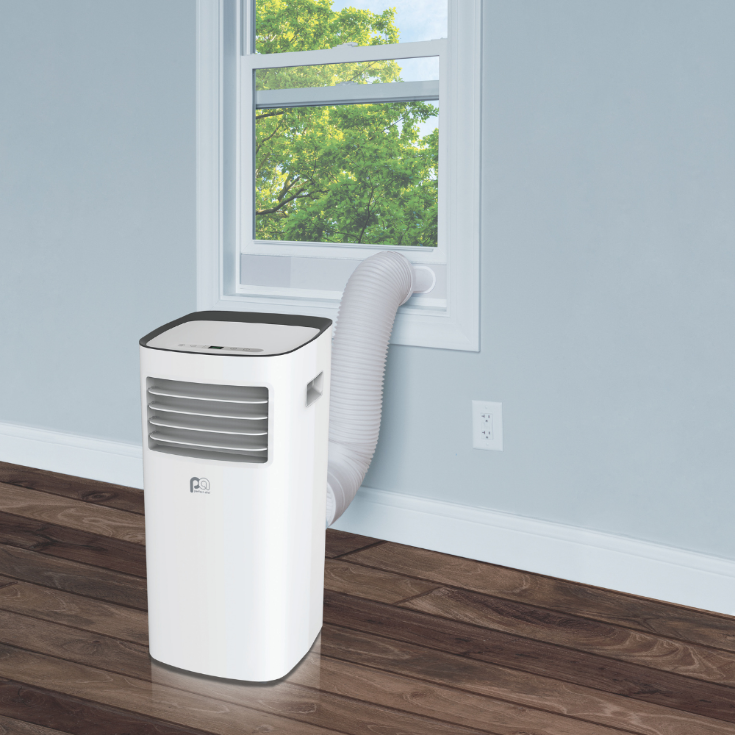 2PORT9000A Perfect Aire 9,000 BTU Compact Portable Air Conditioner - CEC, Sq. ft: 300-350 Coverage, With Remote Control, Non-Ozone Depleting R32 Refrigerant, EER = 10.57