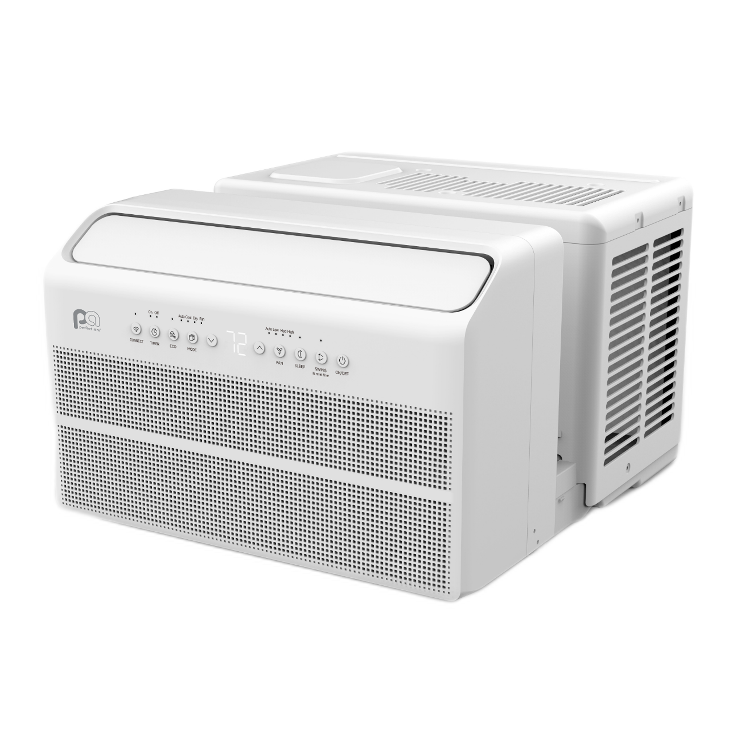 1PACU8000 Perfect Aire 8,000 BTU Energy Star U-Shaped Inverter Window Room Air Conditioner, Sq. ft: 350 Coverage with Wireless Smart Controls & Remote Control, R32 Refrigerant, 115V