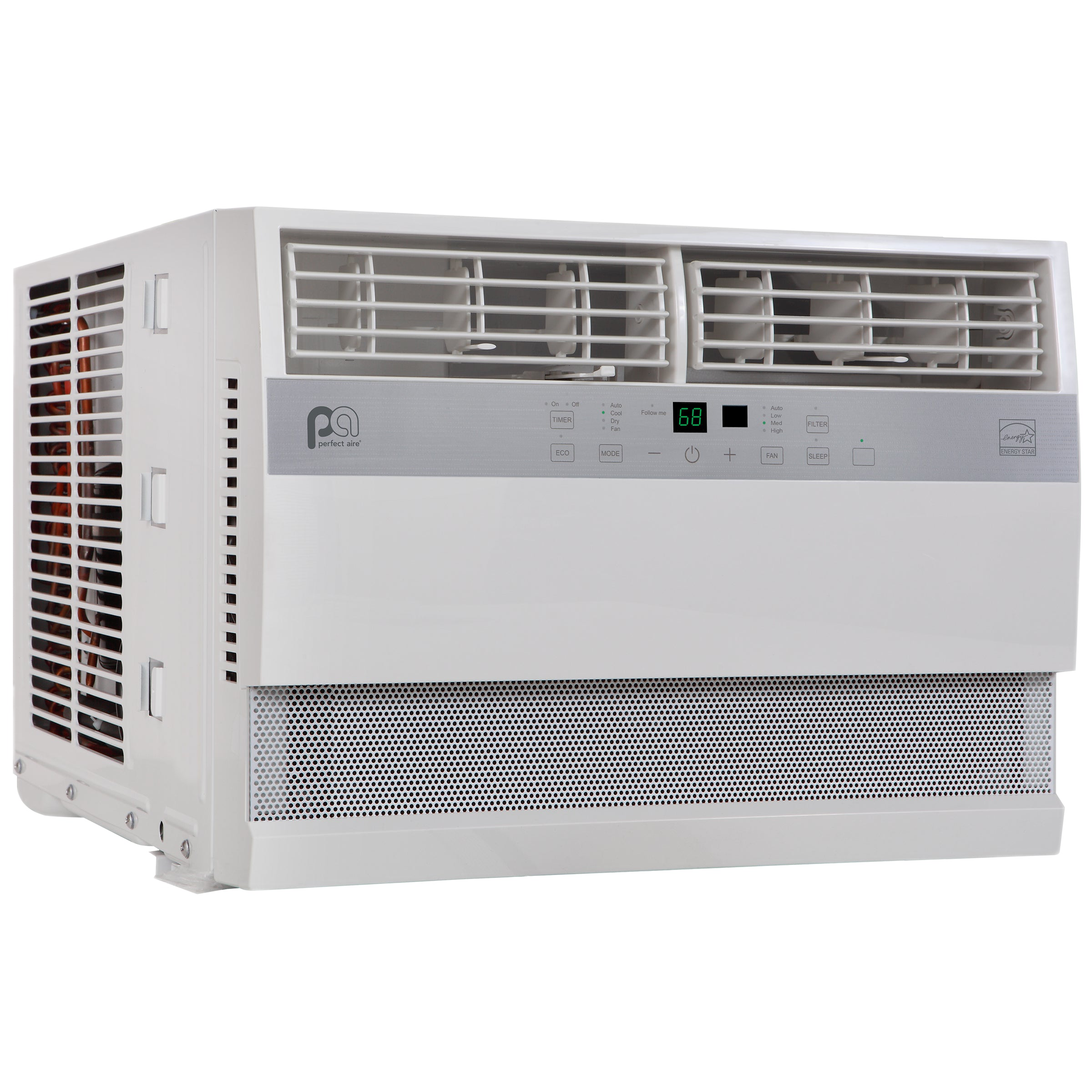 6PAC10000 Perfect Aire 10,000 BTU Flat Panel Window Room Air Conditioner, Sq. ft: 400-450 Coverage, With Remote Control