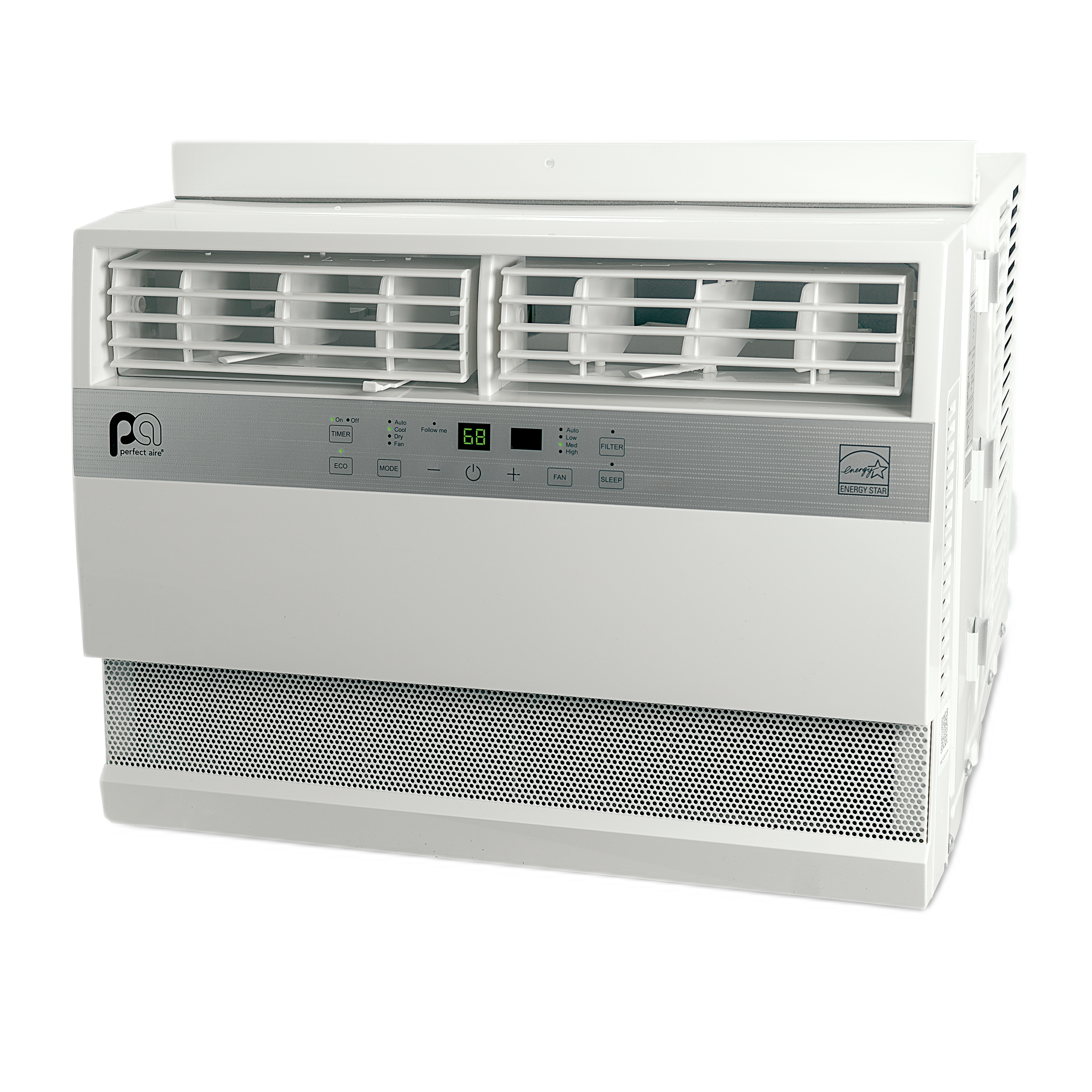 6PAC10000 Perfect Aire 10,000 BTU Flat Panel Window Room Air Conditioner, Sq. ft: 400-450 Coverage, With Remote Control