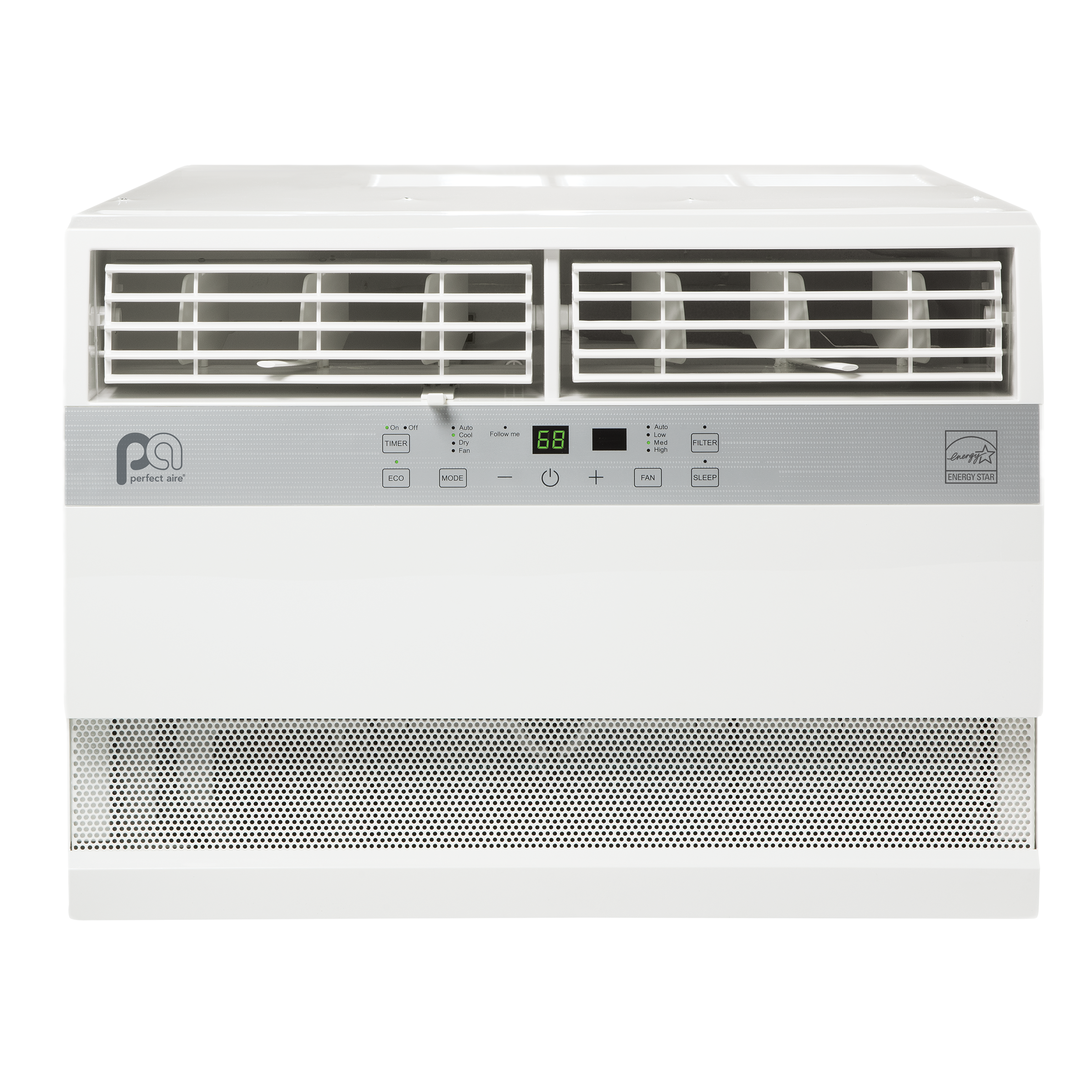 6PAC12000 Perfect Aire 12,000 BTU Flat Panel Window Room Air Conditioner, Sq. ft: 450-550 Coverage, With Remote Control