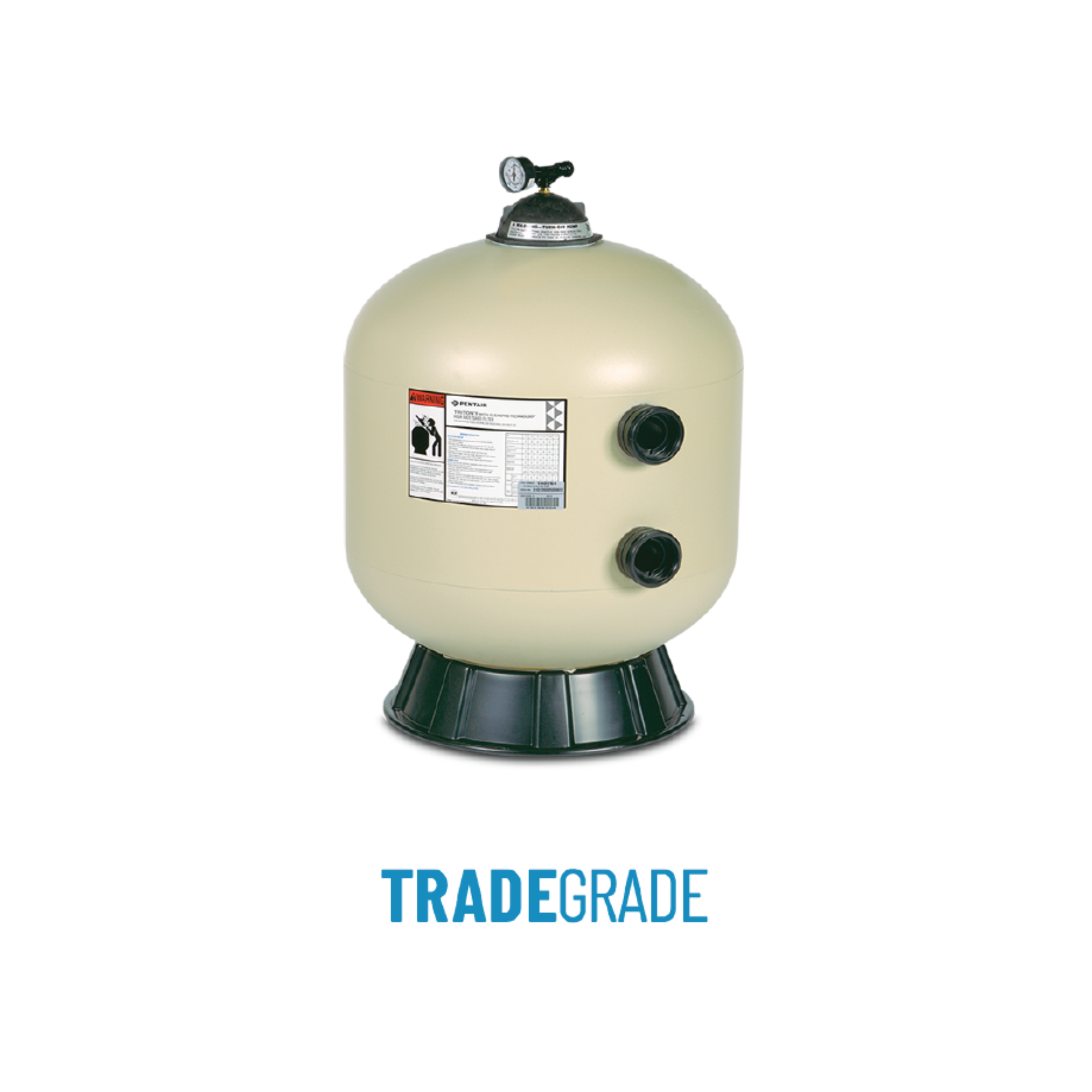 Pentair Triton® II Side Mount Filter Fiberglass Sand Filter Without Valves Pentair-Pool Sand Filters (1.92 - 7.06) Sq. Ft.