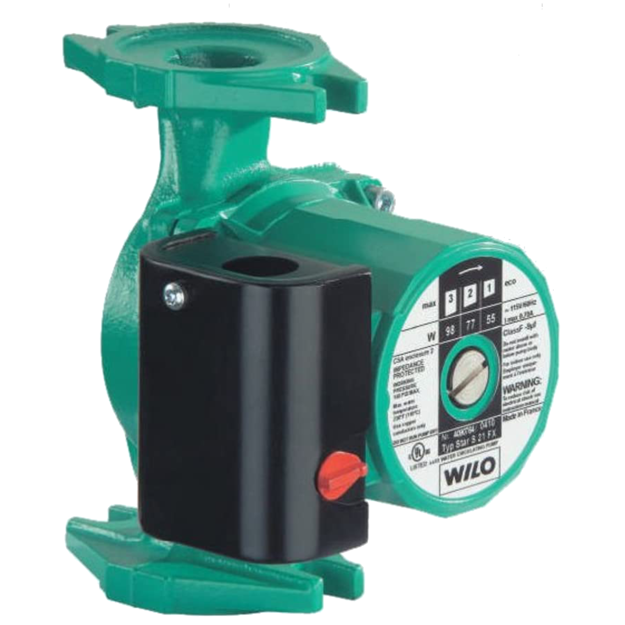 Star S 21 FX Wilo Star S Star S Series Cast Iron 3-Speed Residential Circulating Pump Max Flow 19 USGPM, 140 Psi, 115V/60HZ/1Ph, 1/25 HP