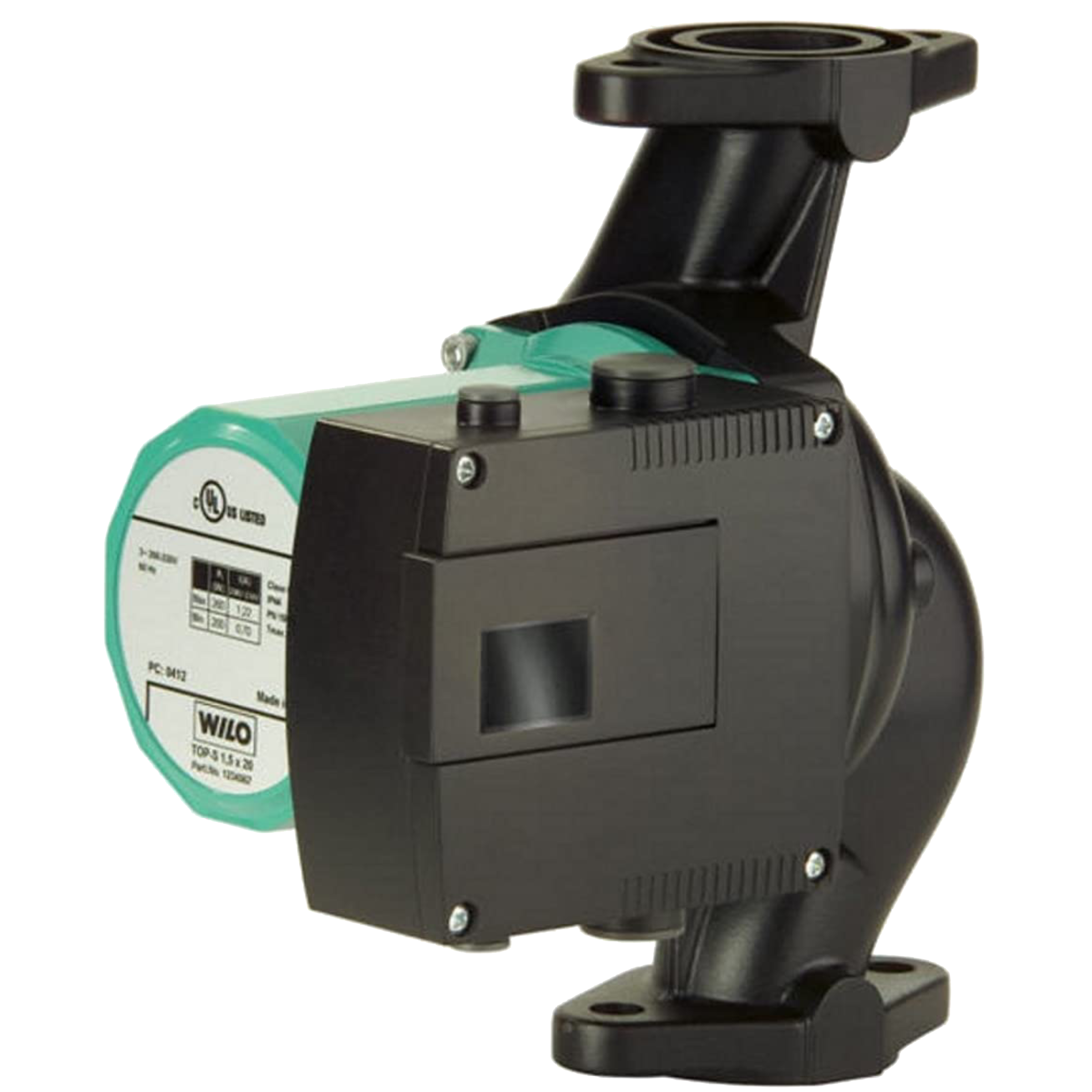 Top S 1.25x35 Wilo Top S Series 2-Speed Residential Circulating Pump, 1/4 HP, Max Flow 48 USGPM, 145 psi, 115V/60Hz/1Ph